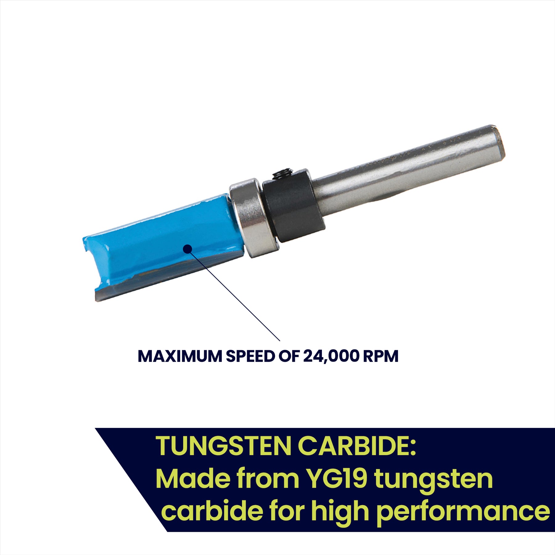 1/4" Shank Template Cutter & Flush Trim for Woodworking