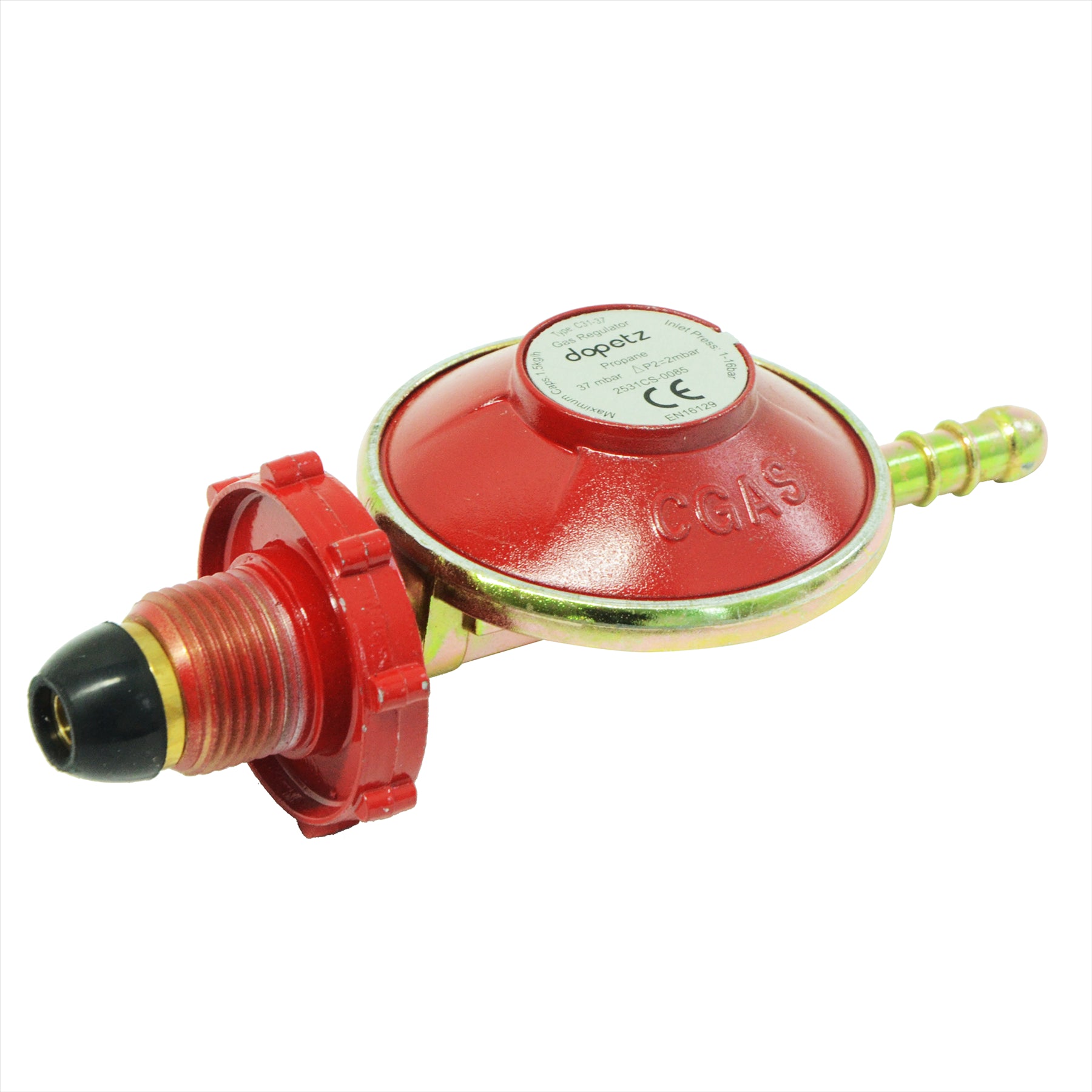 Propane Gas Regulator BBQ Camping 37mbar Handwheel - Also Fits Calor Gas Bottles