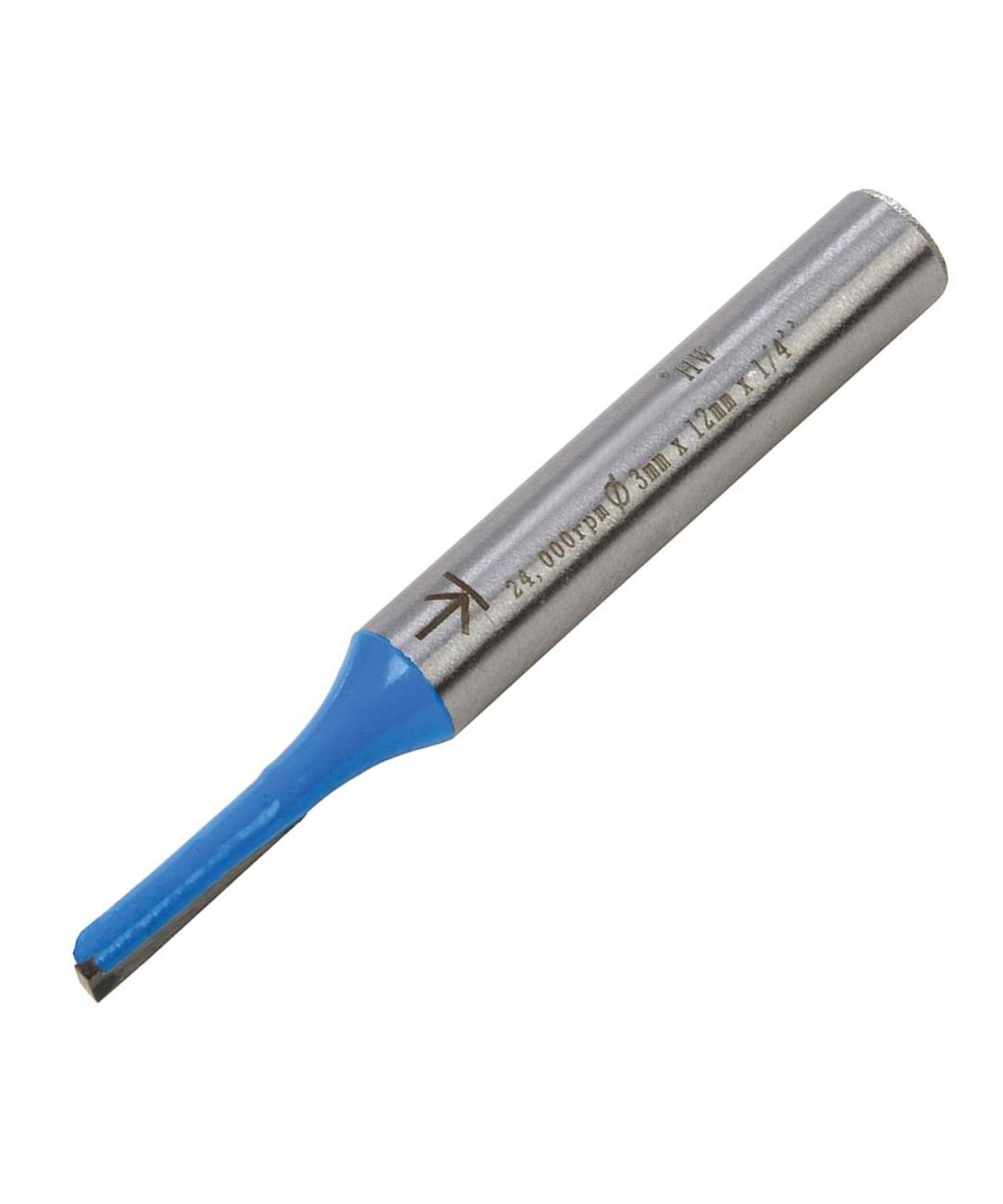 Straight 2 Flute Router Bit Cutter 1/4" Shank Carbide TCT Groove Metric 3 x 12mm