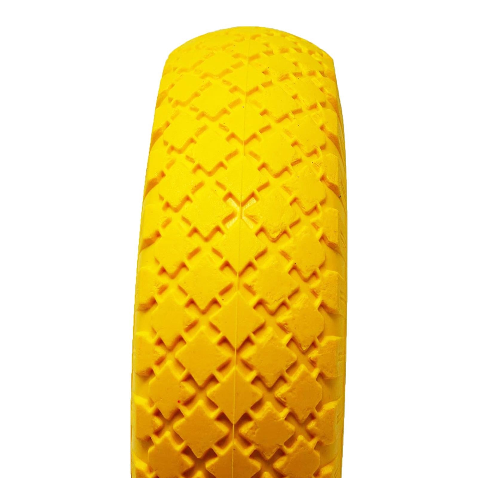 10" Yellow Puncture Burst Proof Sack Truck Trolley Wheel & Axle by Dapetz