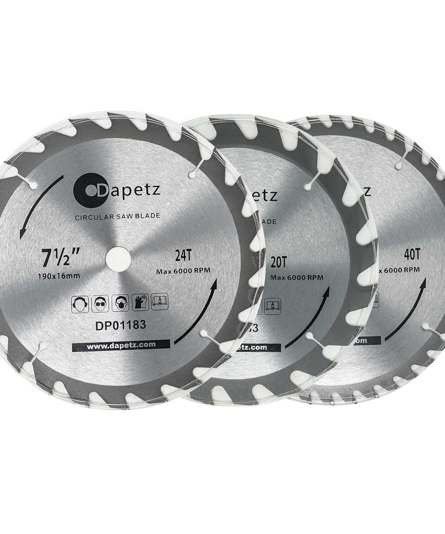 3Pc 190mm TCT Circular