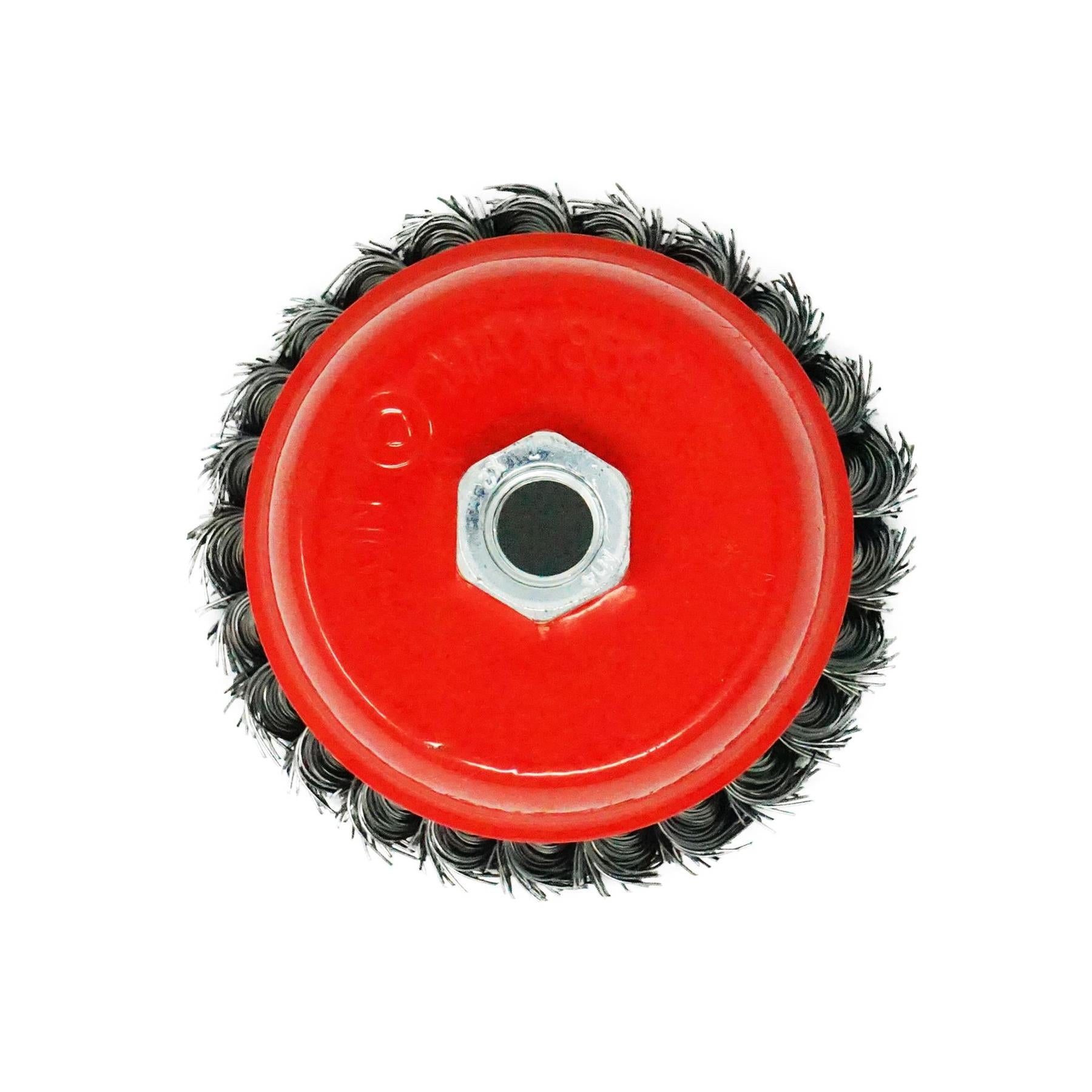 Twist Knot Wire Wheel Cup Brush 4" M14 for 4 1/2" 100mm Angle Grinder