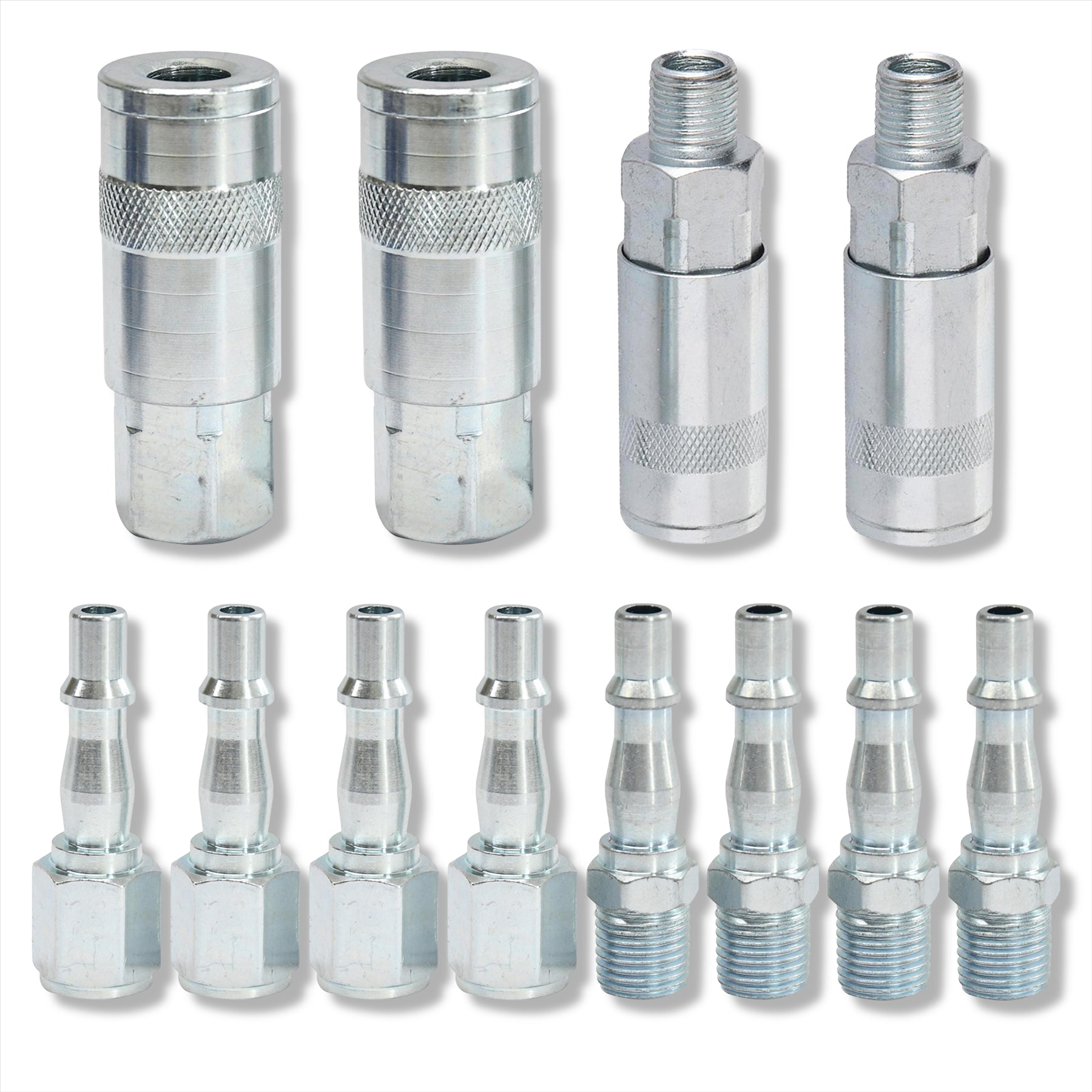 Air Line Fitting For PCL Vertex Compressor Air Hose Male Female Quick Fit 12Pcs