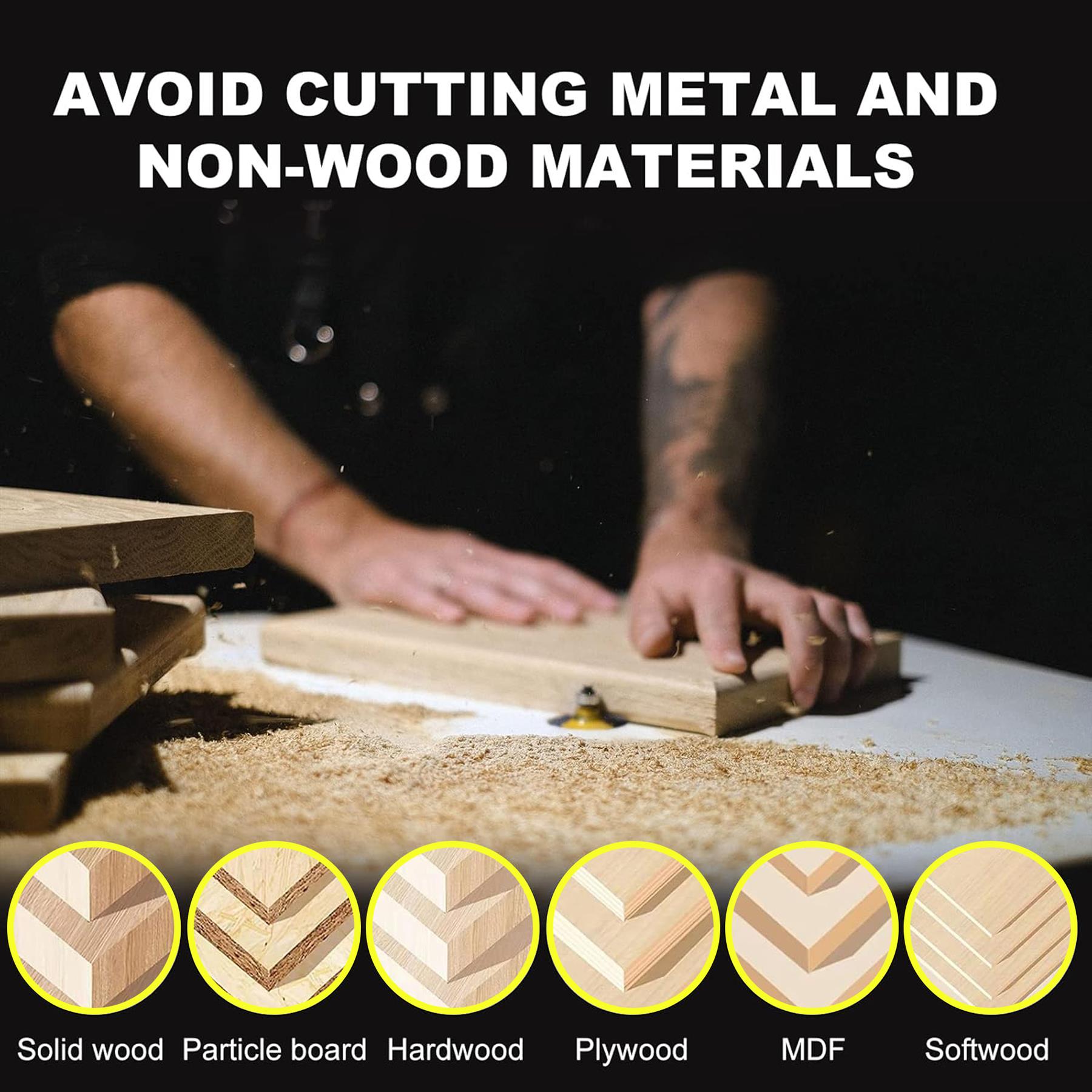 1/4'' Shank Flush Trim Router Bit Set – 3Pc Pattern Milling Cutter