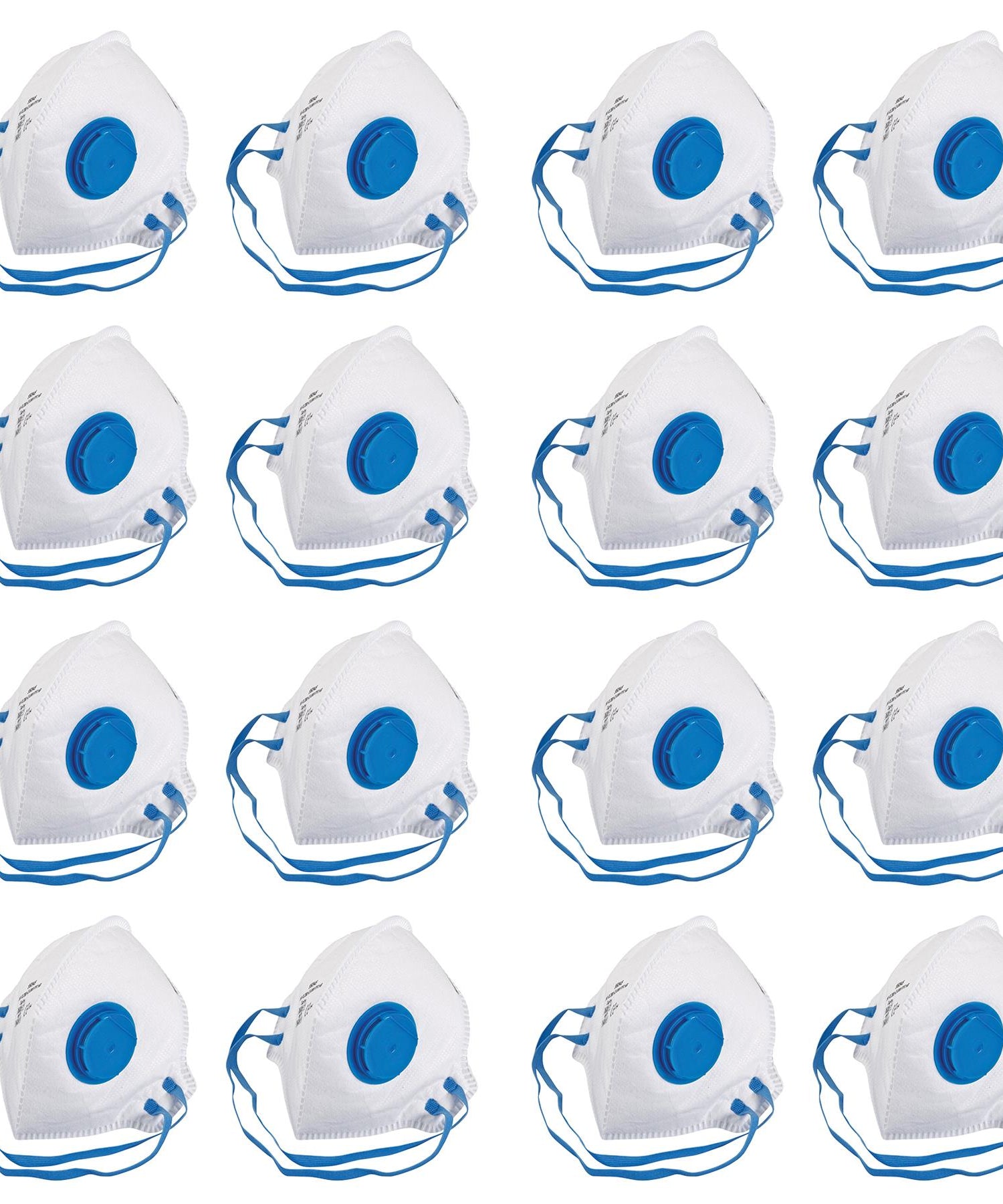 50x Face Mask Respirator FFP2 Valved Sanding Paint Aerosol Dust Safety