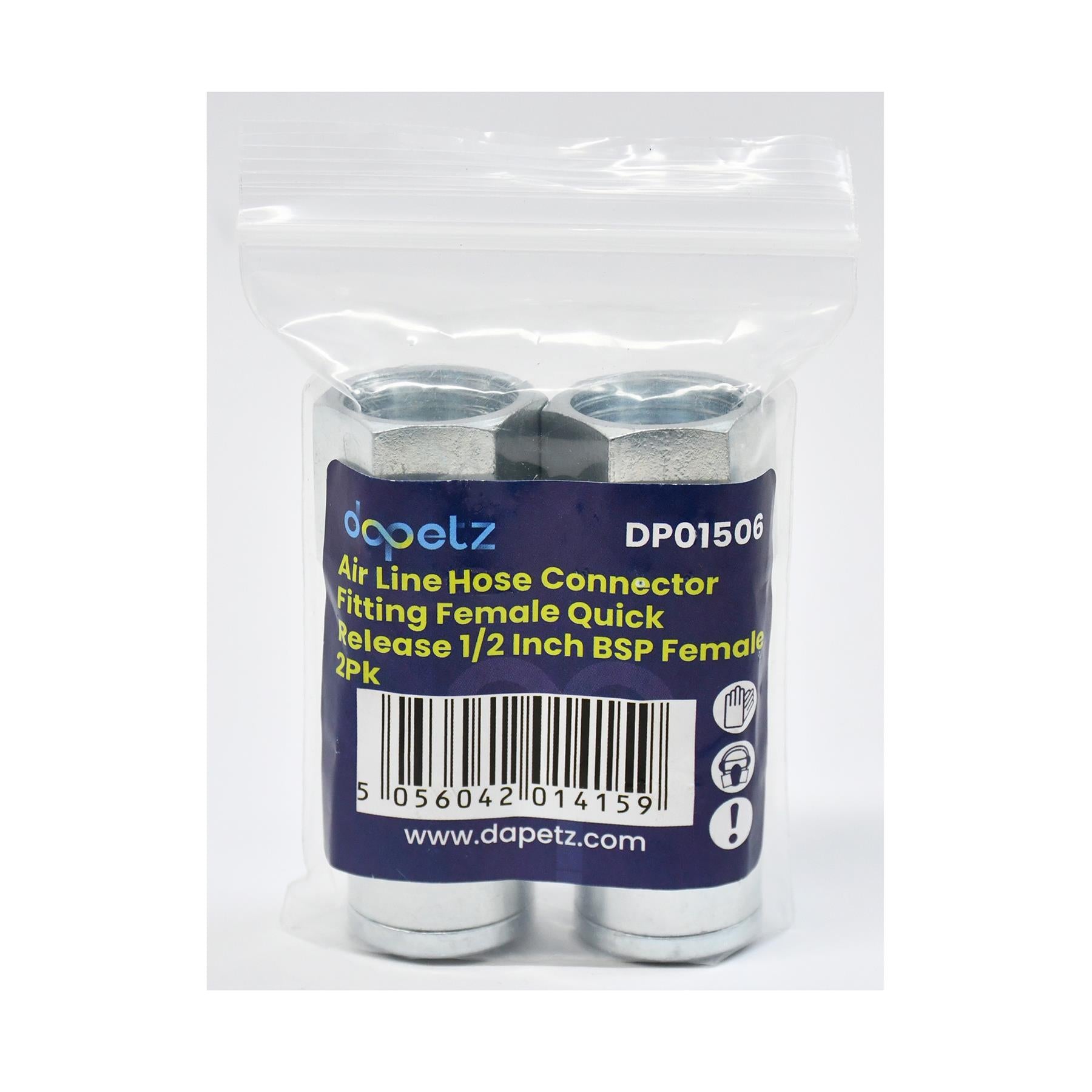 Vertex Air Line Fitting Quick Release Compressor Air Hose 1/2" Female Thread 2PC