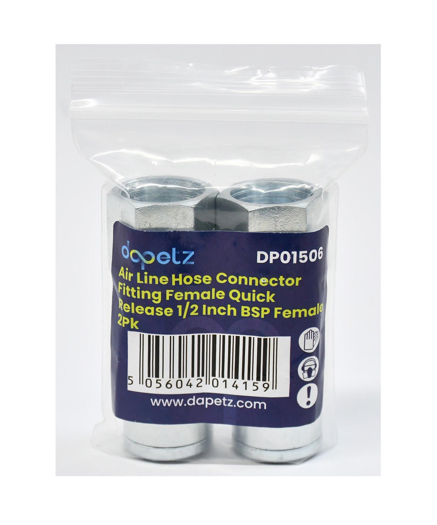 Vertex Air Line Fitting Quick Release Compressor Air Hose 1/2" Female Thread 2PC