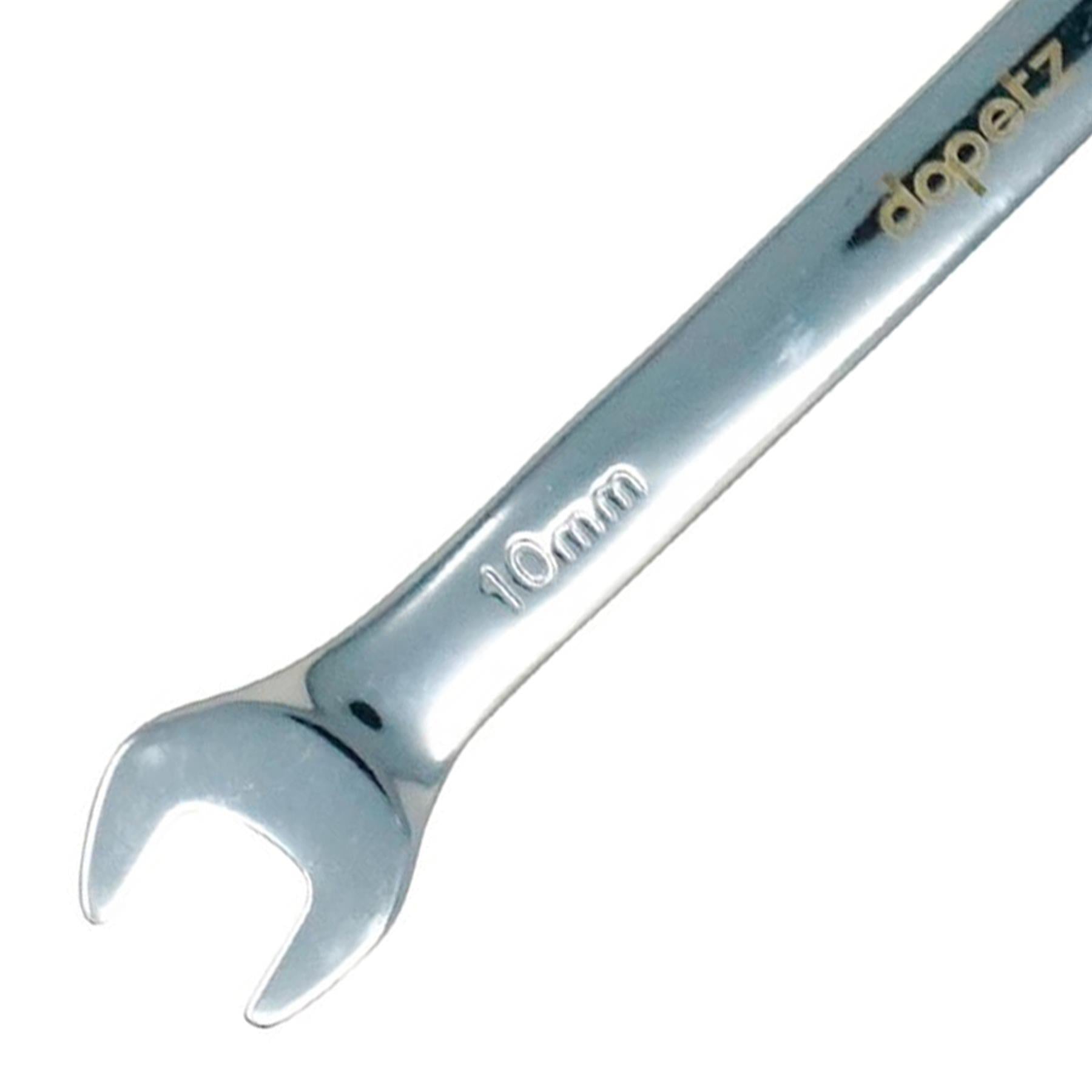 Fixed Head Ratchet Metric Spanner Open End Ring Combination 10mm By Dapetz