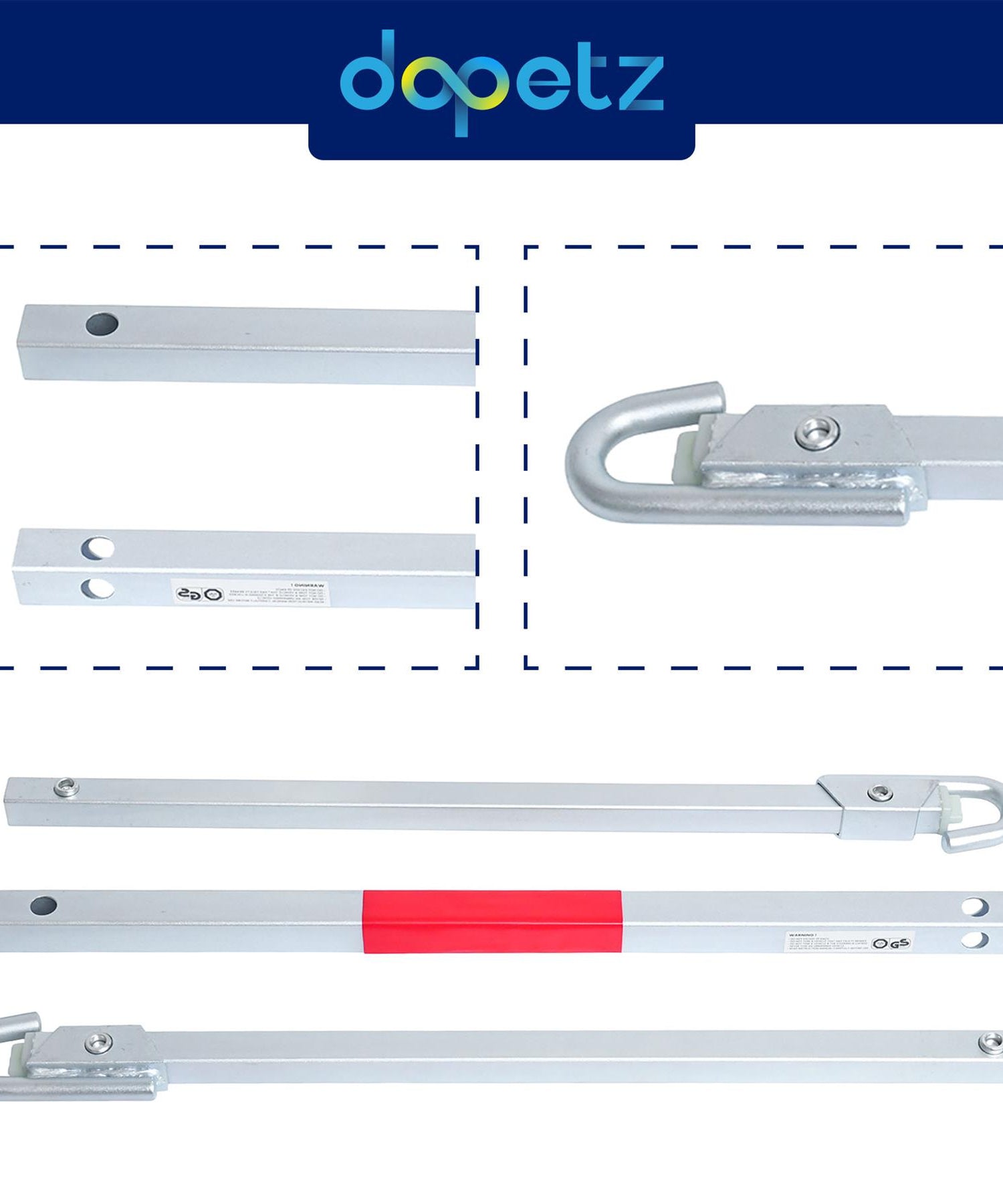 2 Ton 2000kg Towpole Car Van Recovery Towing Bar+ Damper Spring + Bag by Dapetz