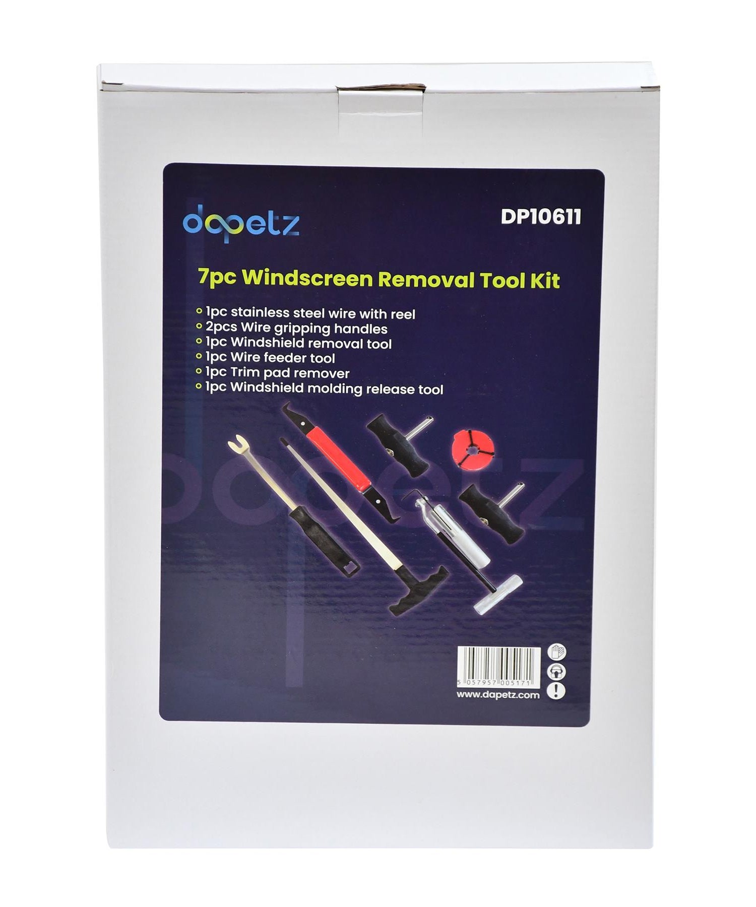 7pc Windscreen Glass Removal Set Car Van Windshield Kit Garage Hand Tool