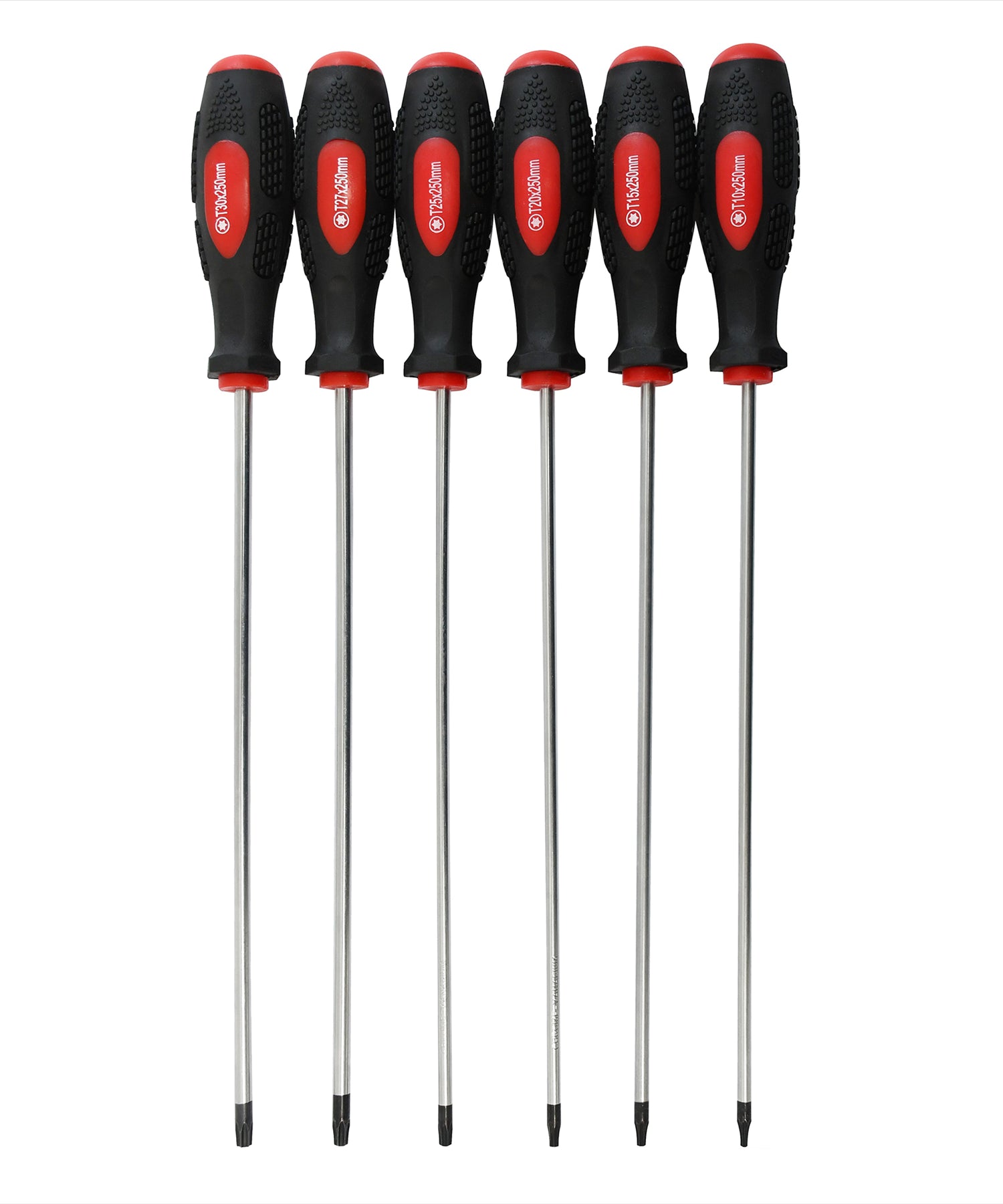 Extra Long Torx Star Screwdriver Set 6Pc 250mm T10 T15 T20 T25 T27 T30 by Dapetz