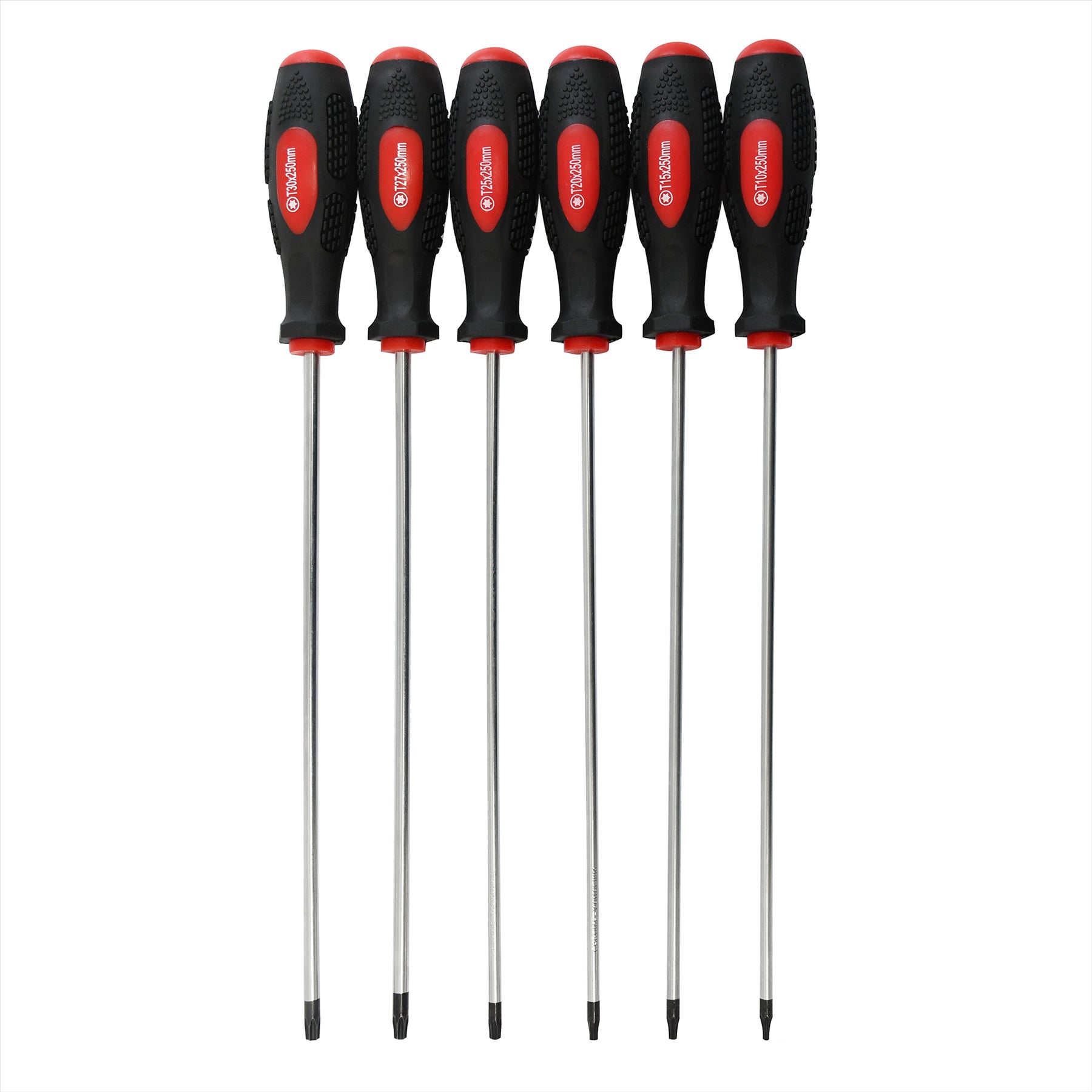 Extra Long Torx Star Screwdriver Set 6Pc 250mm T10 T15 T20 T25 T27 T30 by Dapetz