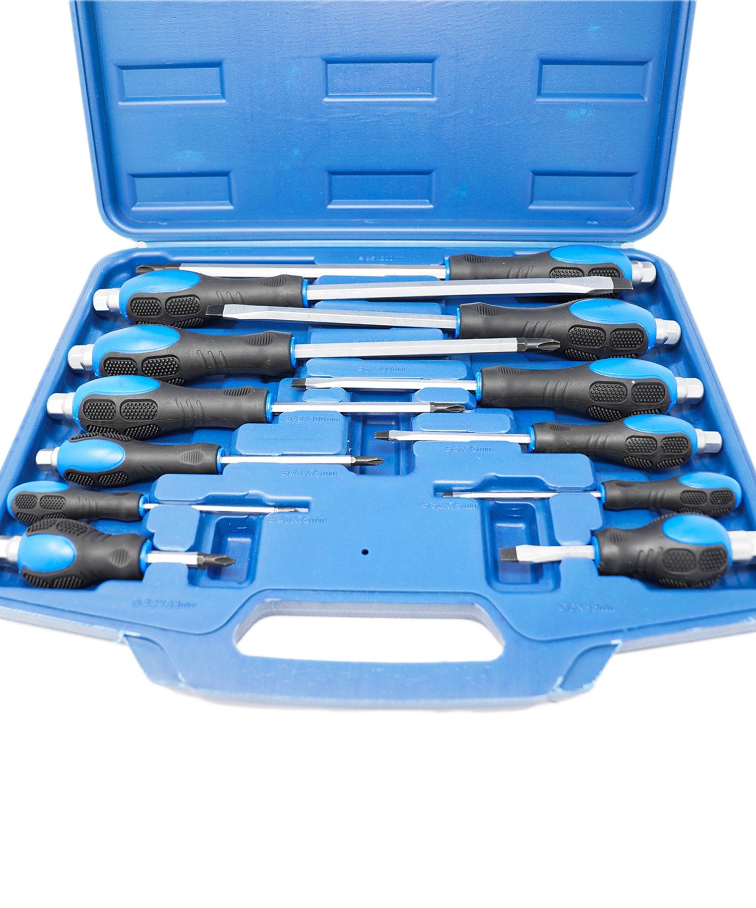 Dapetz Magnetic Screwdriver Set Cushion Grip Handle Flat & Cross Head (12 Pack)