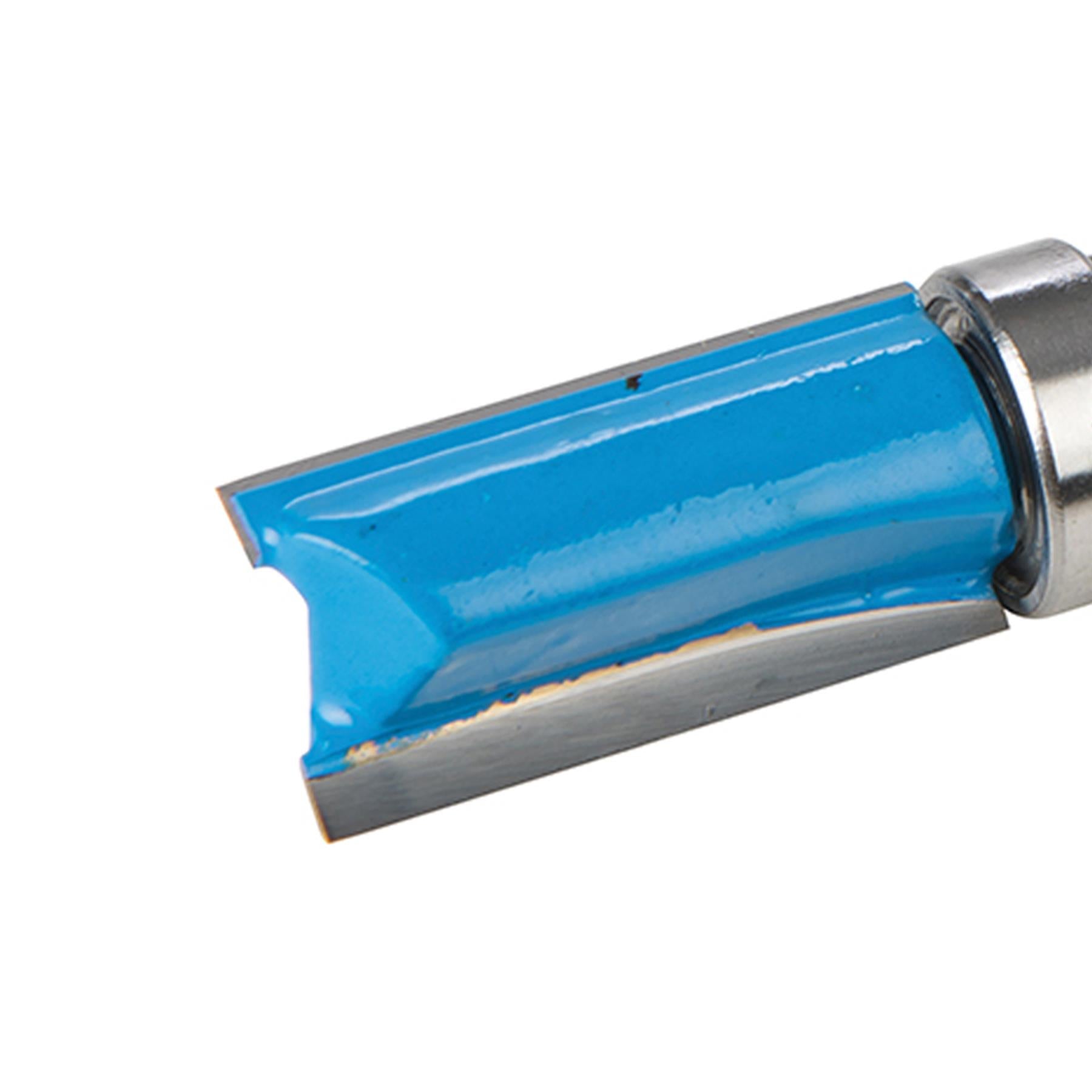 2PC Router Bit Set Template Cutter 1/4" Shank Straight Woodwork Wood Flush Trim