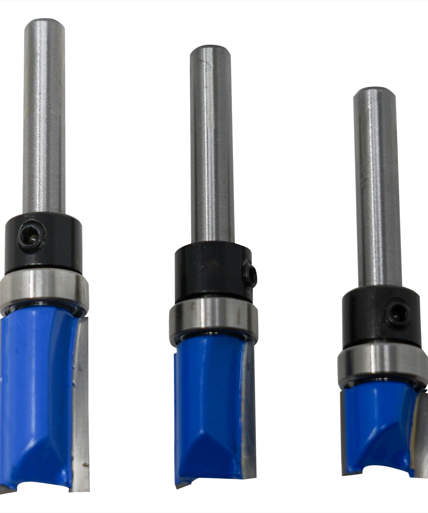 1/4'' Shank Flush Trim Router Bit Set – 3Pc Pattern Milling Cutter