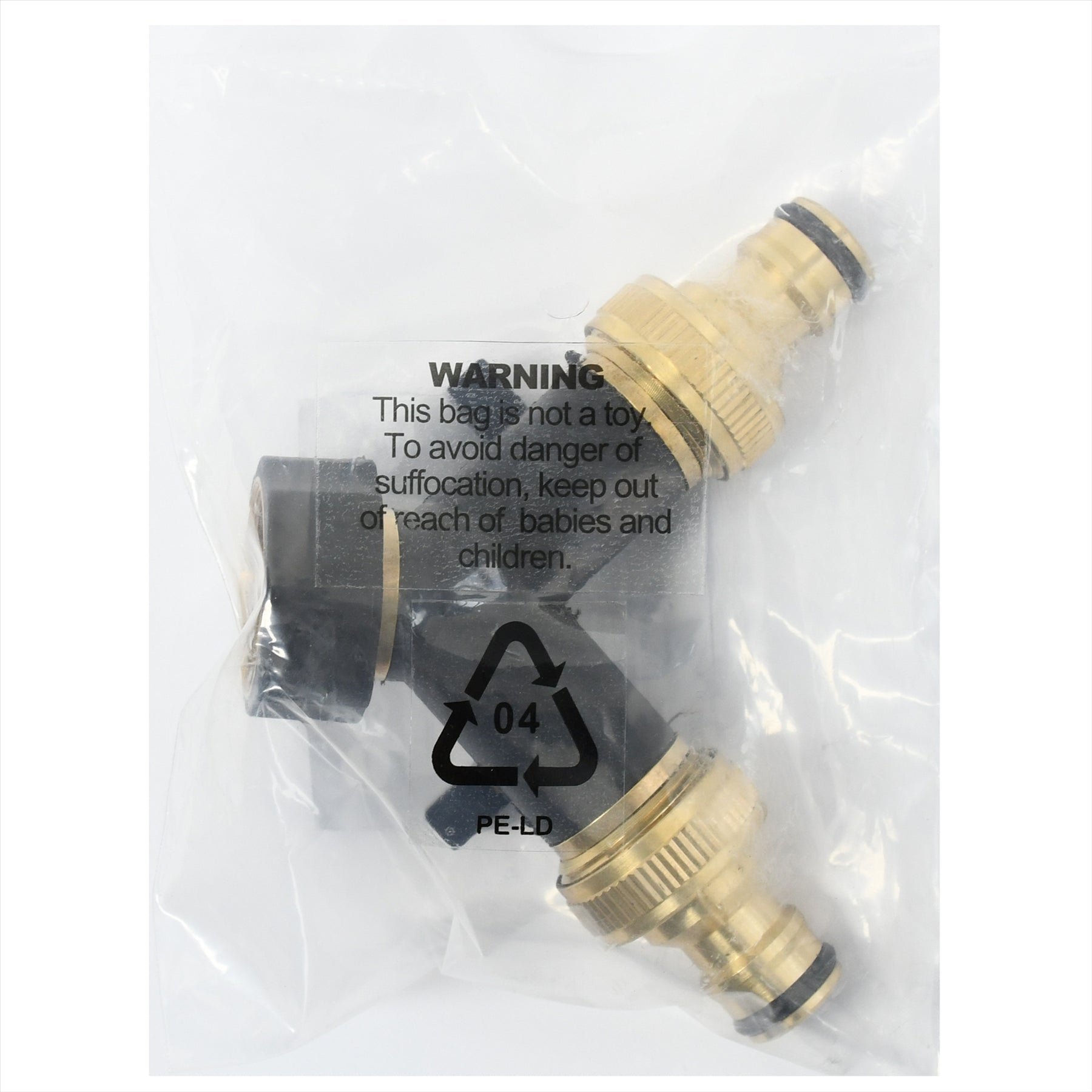 2-Way Hose Connector Splitter 3/4" Brass Double Garden Tap Adapter | Strong Metal by Dapetz
