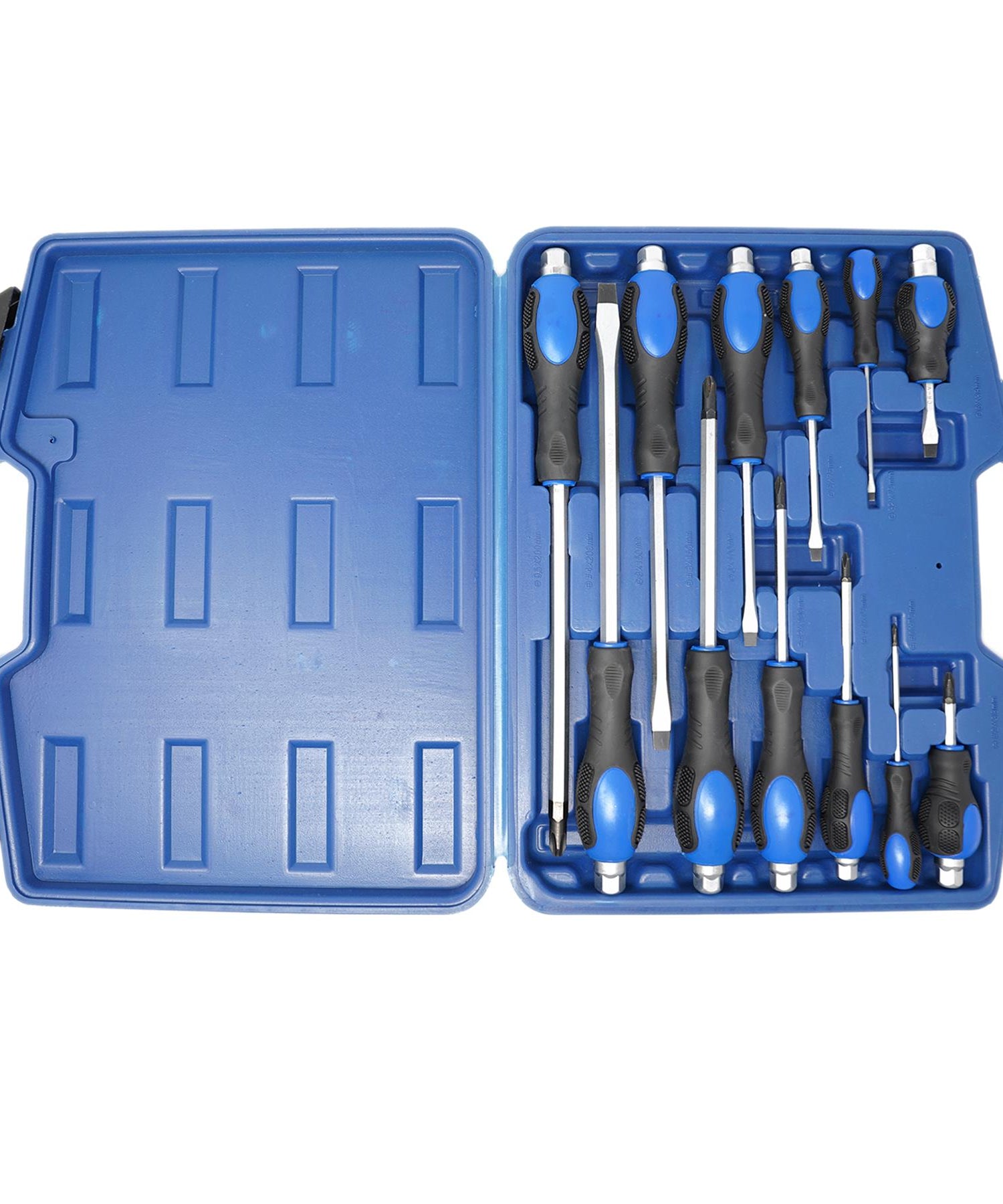 Dapetz Magnetic Screwdriver Set Cushion Grip Handle Flat & Cross Head (12 Pack)