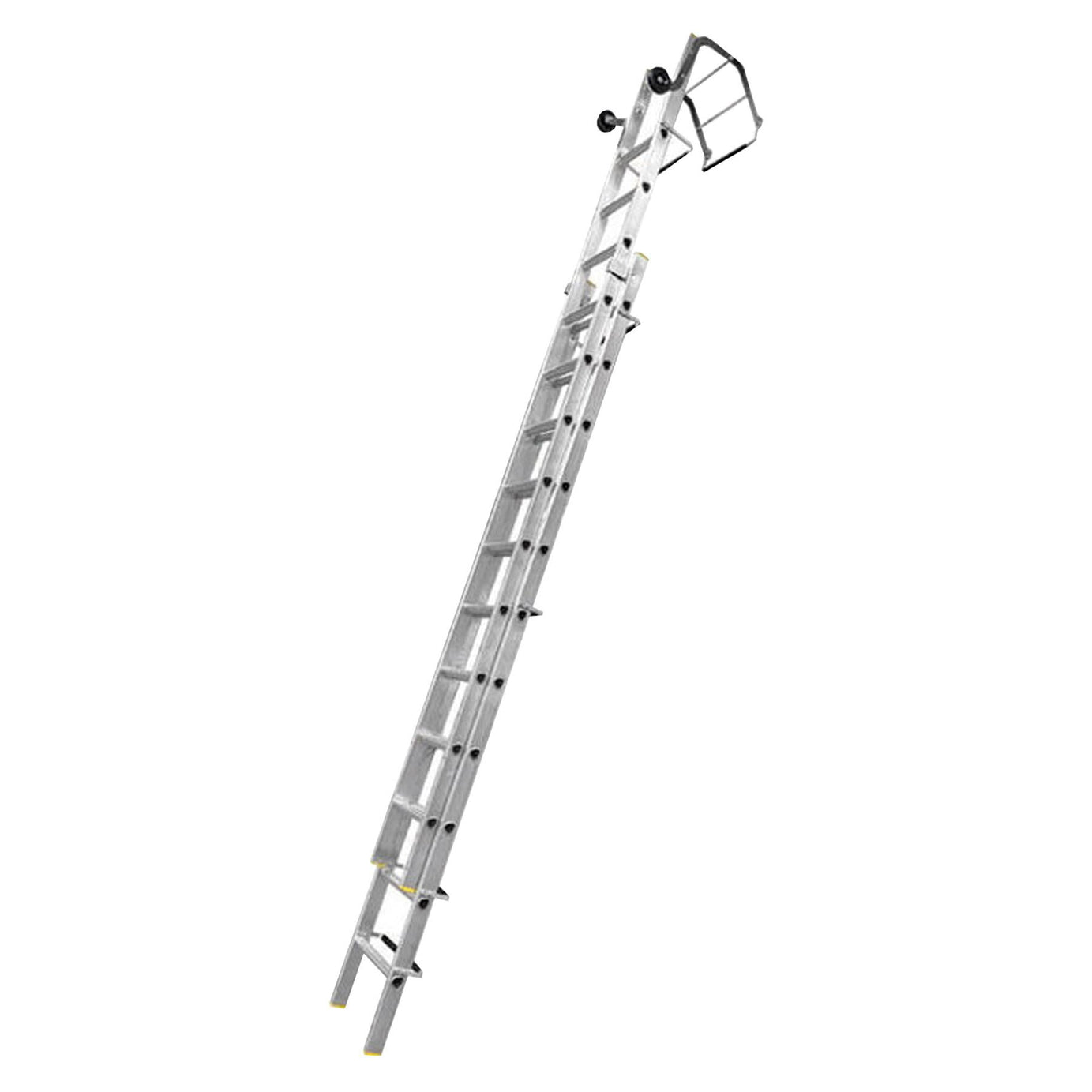 Dapetz PRo 13+14 Rung Roof Ladder 4.6m - 7.2m, With Ridge Hooks, Double Section