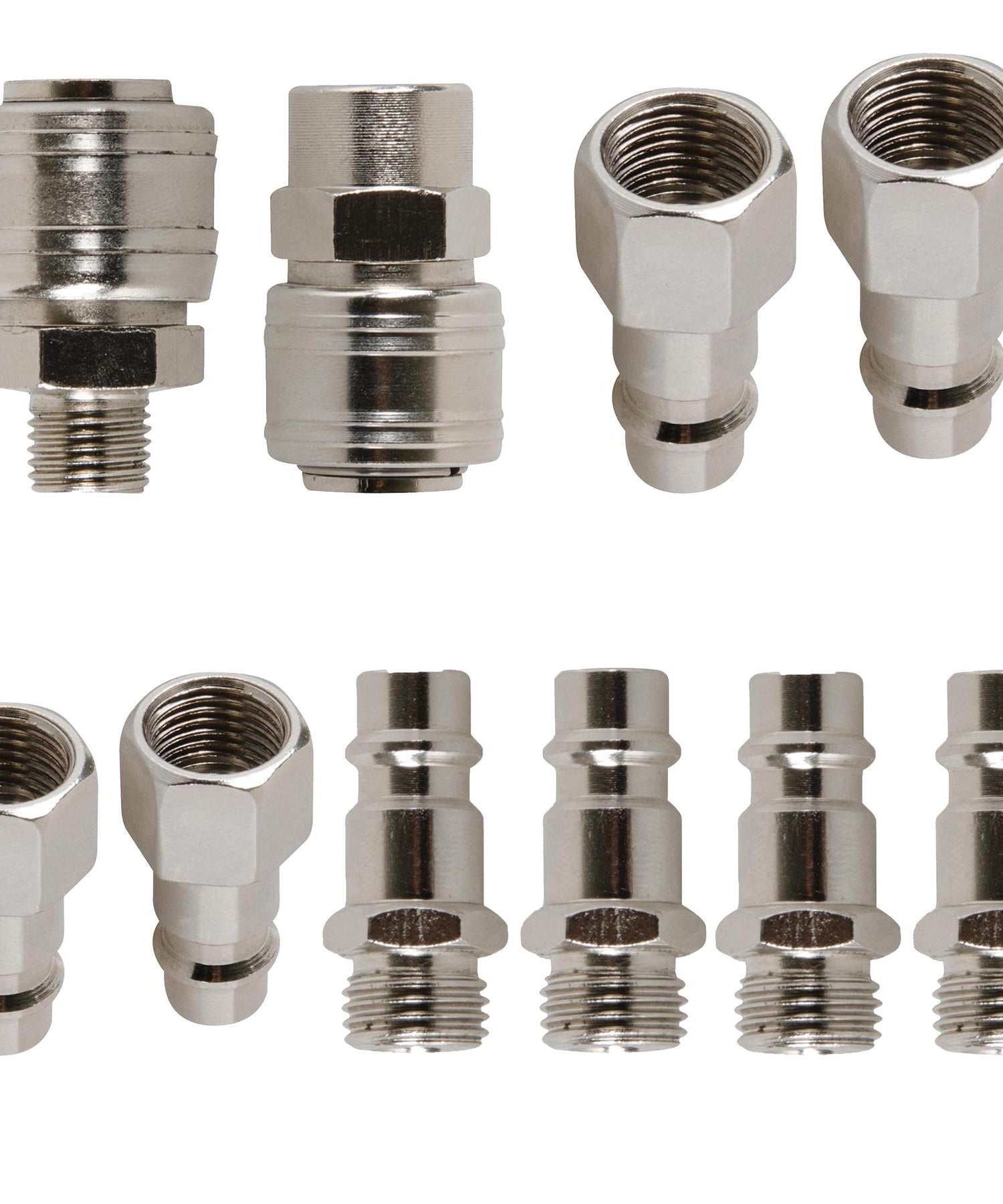 Euro Air Line Fitting Hose Connector Male Female Quick Release 1/4" BSP 10PC Set