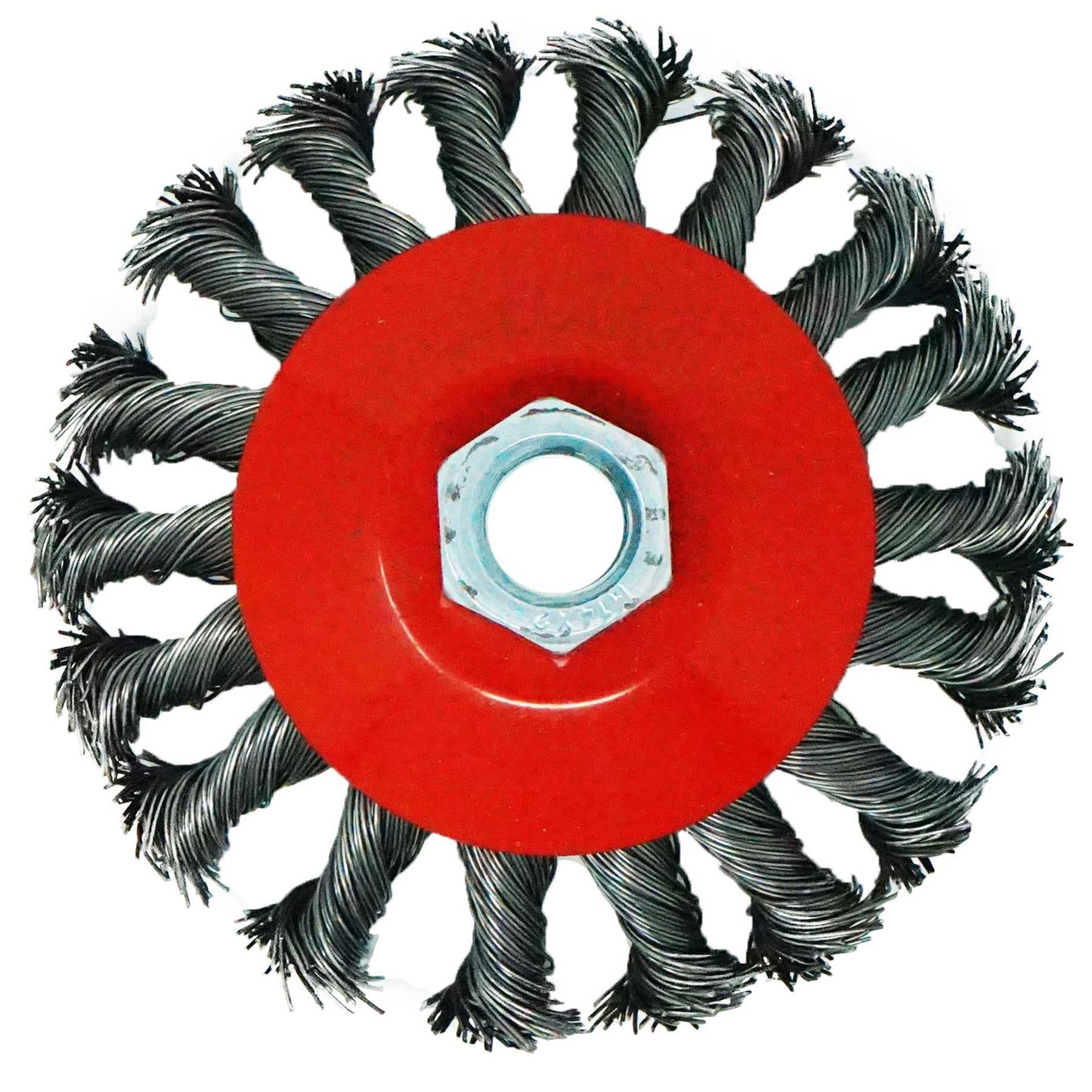 Twist Knot Wire Brush / Wheel 115mm For Angle Grinder Sanding M14 4" 100mm by Dapetz