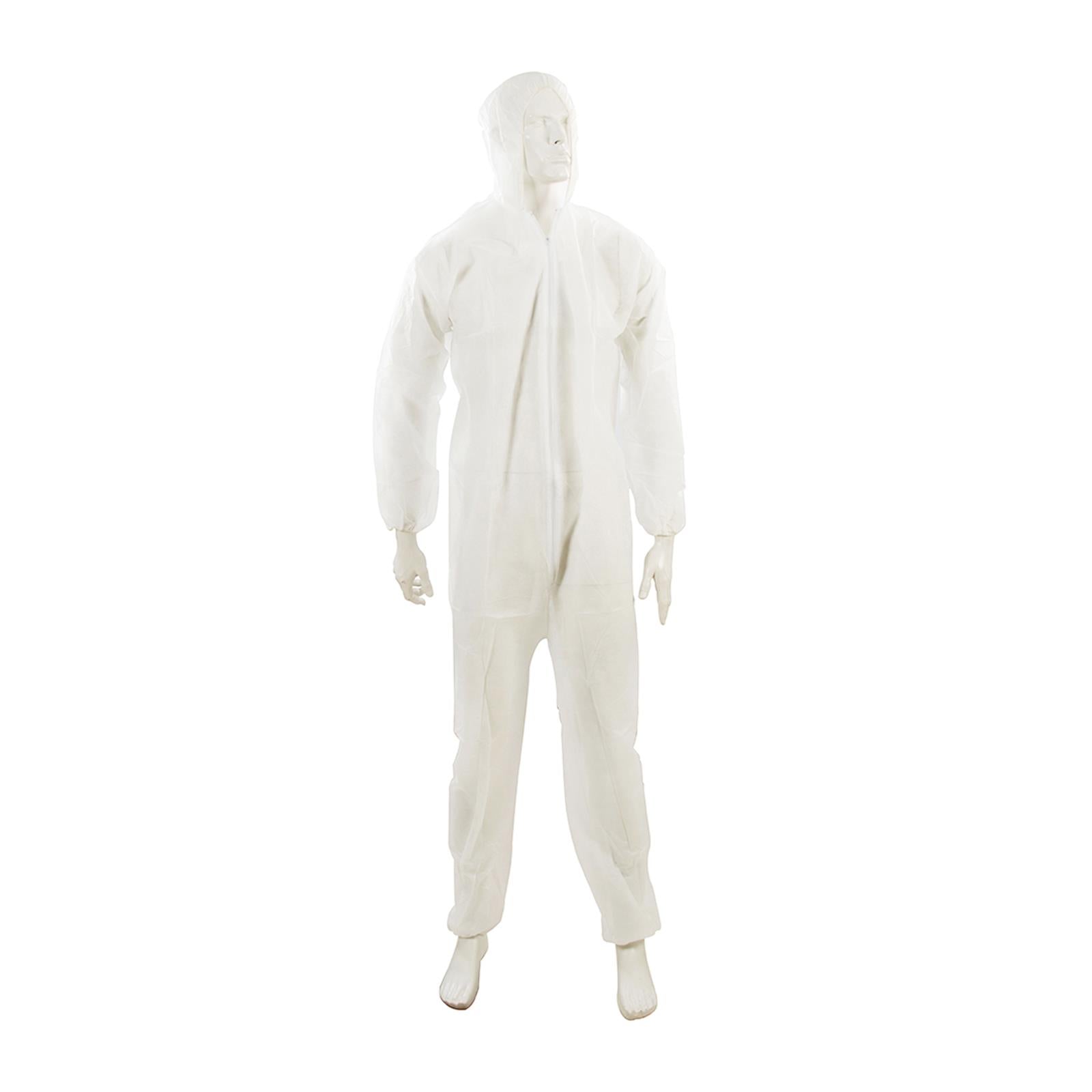 (Pack of 5) Disposable Protective Paper Suits – Medium (120cm, 46") Coveralls by Dapetz