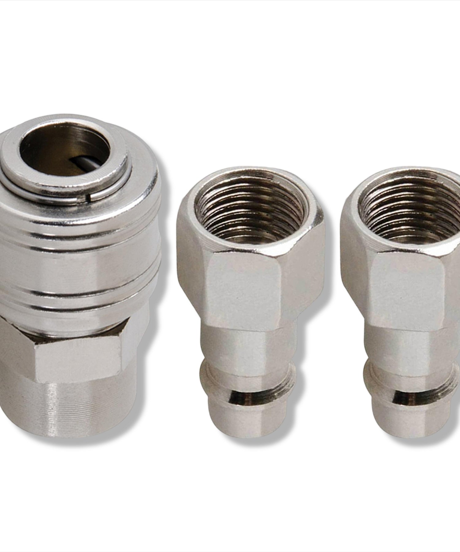 Female Euro Air Line Hose Fitting Connector Quick Release Coupler 1/4" BSP 3Pcs