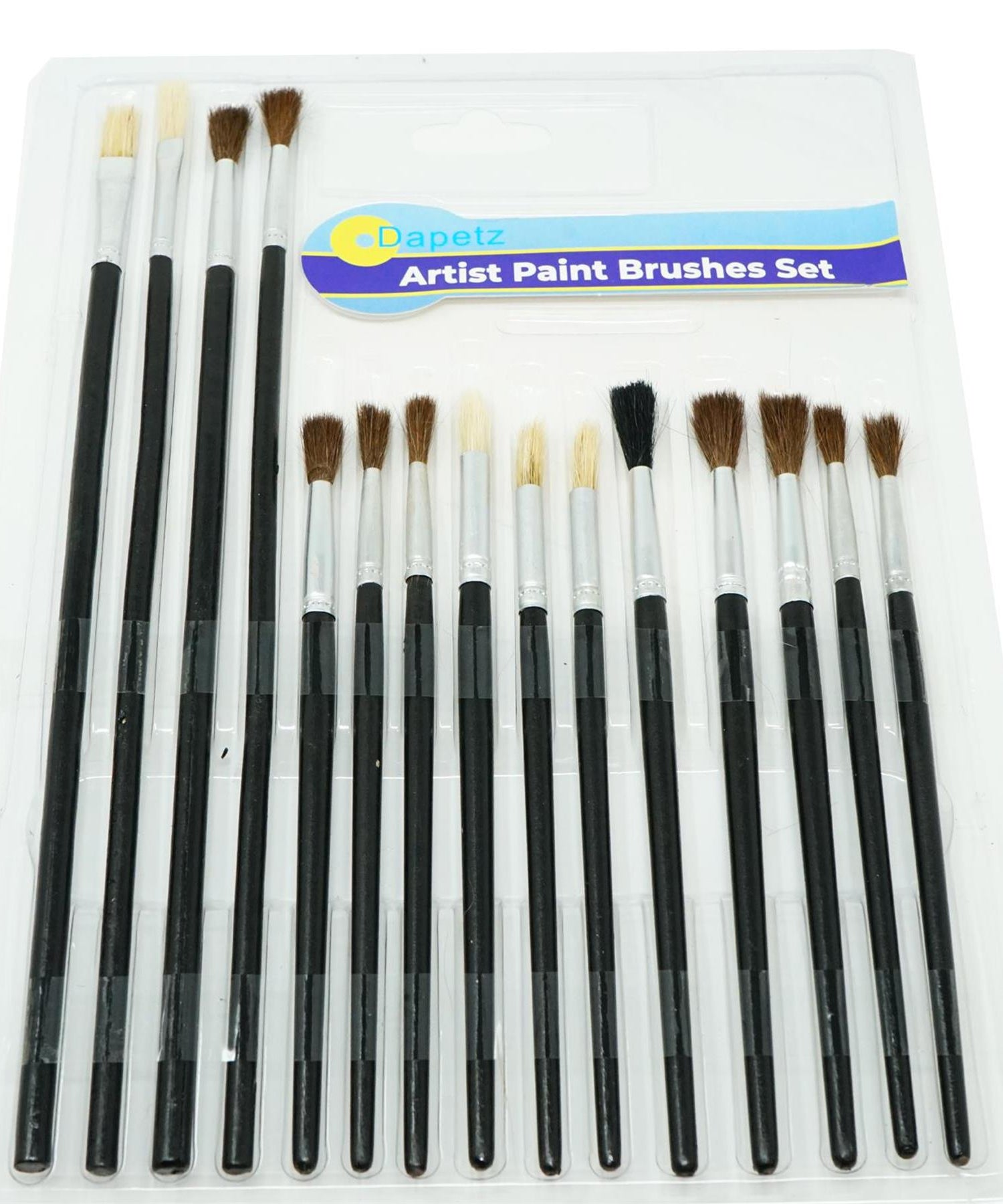 15 PCS ASSORTED ARTIST PAINT BRUSH SETS Acrylic/Oil/Watercolour Thin Thick round By Dapetz