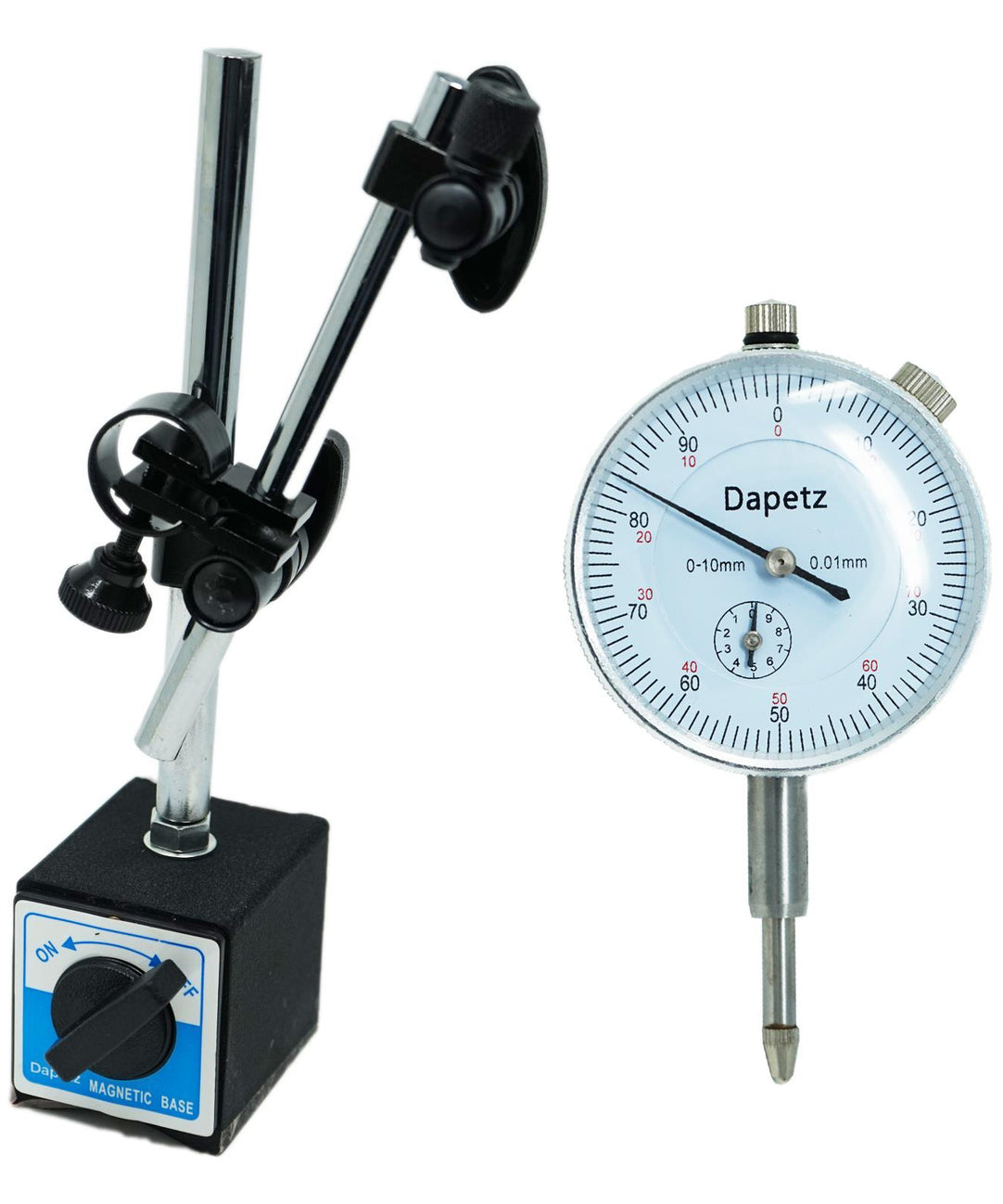 Dial Test Indicator Dti Gauge With Magnetic Base Stand Clock Gauge 10/0.01mm By Dapetz