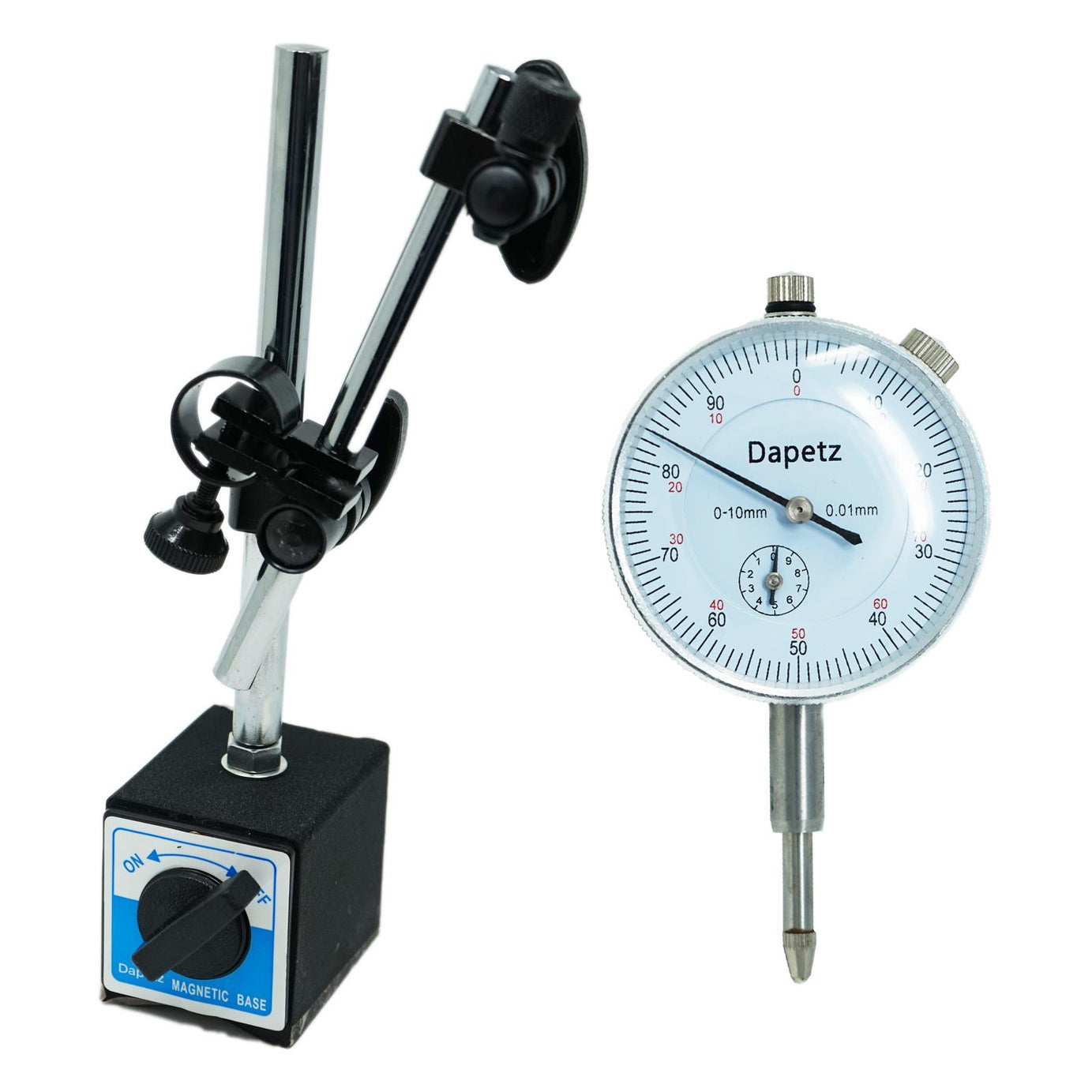 Dial Test Indicator Dti Gauge With Magnetic Base Stand Clock Gauge 10/0.01mm By Dapetz