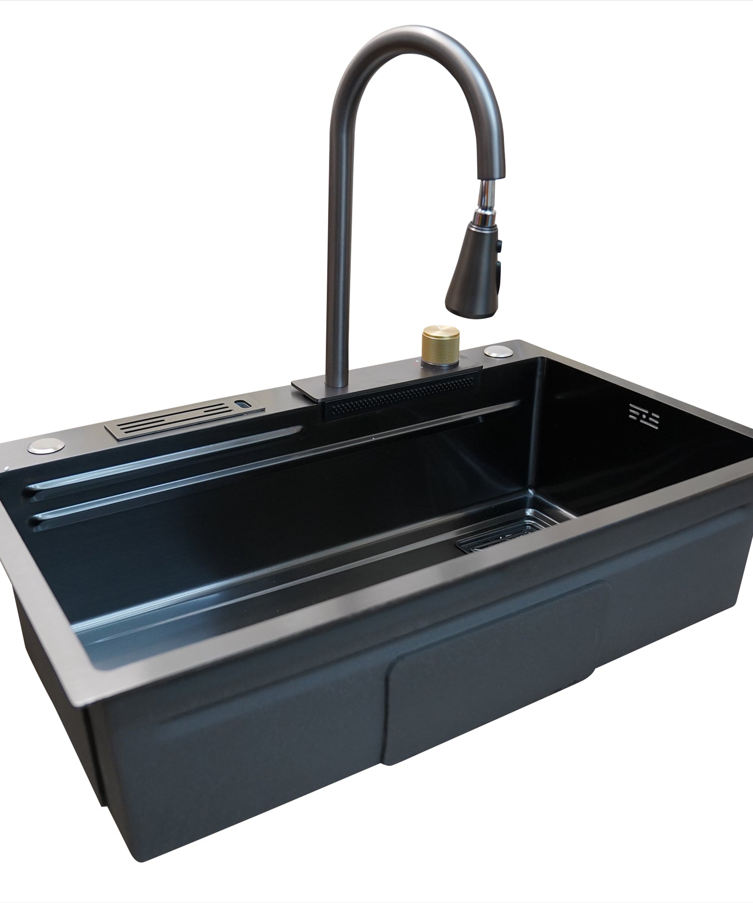 Kitchen Sink With Tap Multi-Purpose Nano Wash Basin Stylish Creative Sinks Black By Dapetz