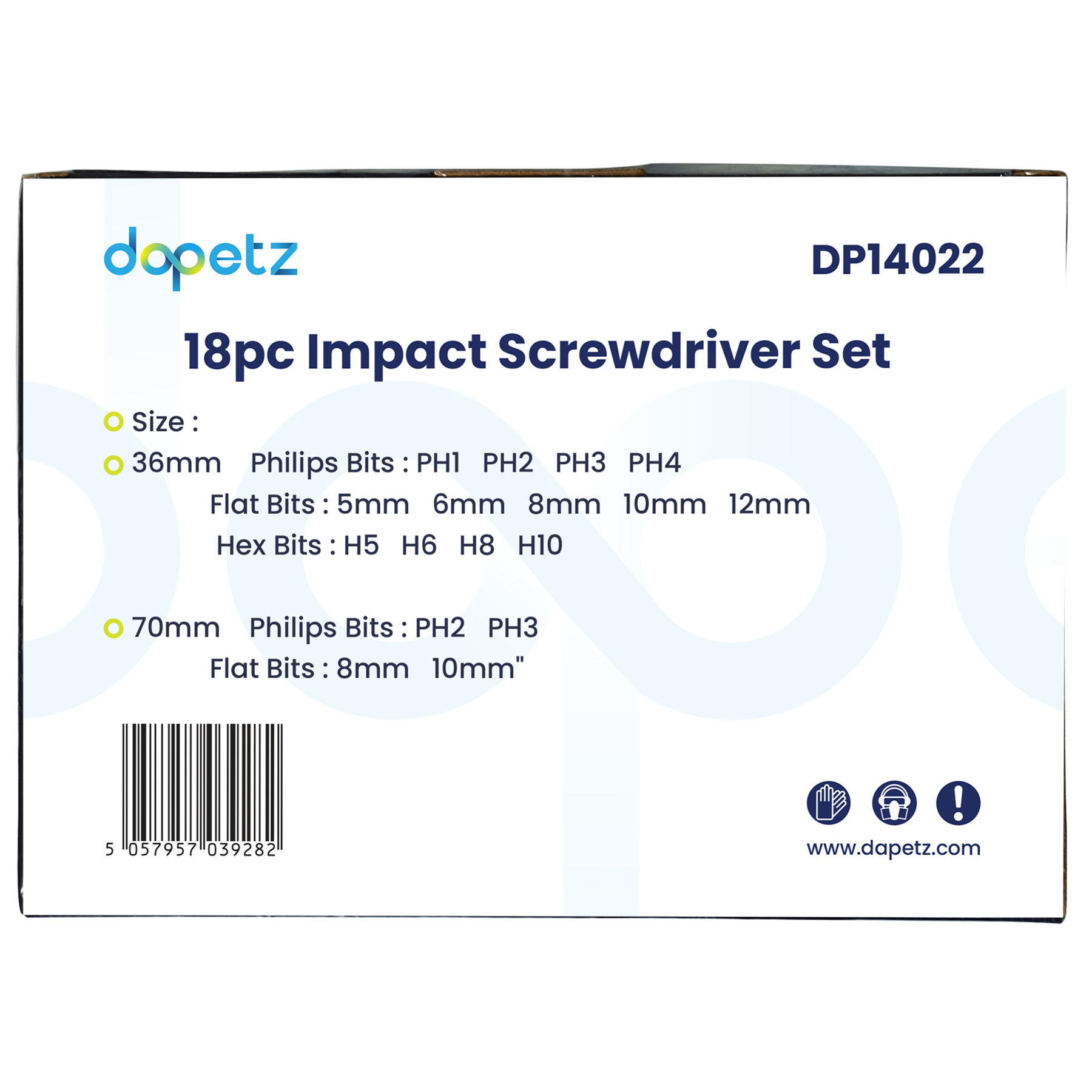 18pc Impact Screwdriver Set Dapetz
