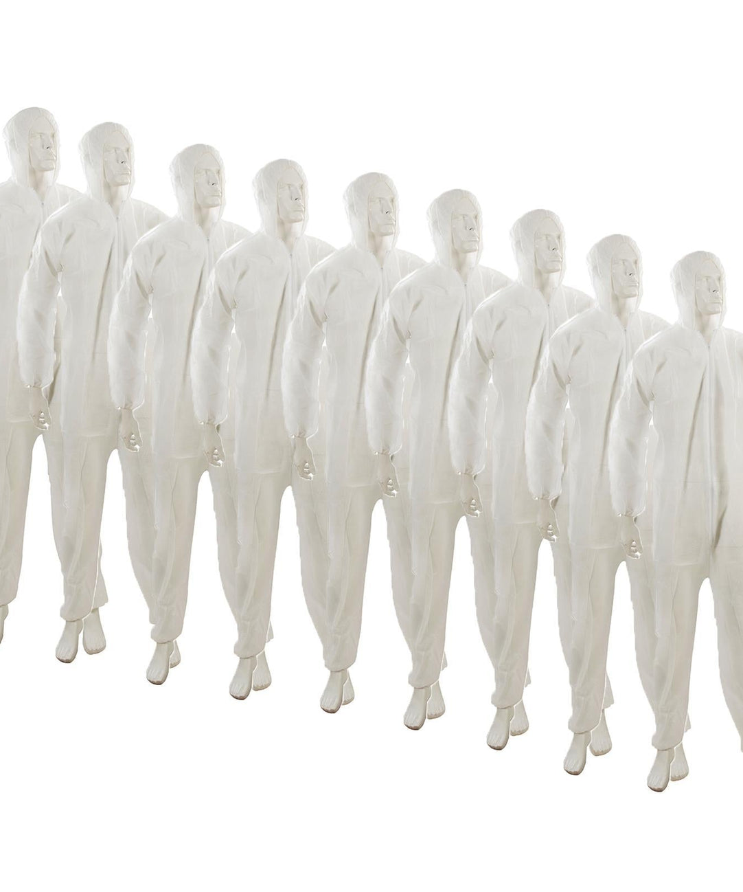 10 x Disposable Paper Suit Protective Overall Coveralls Medium 120cm 46" By Dapetz
