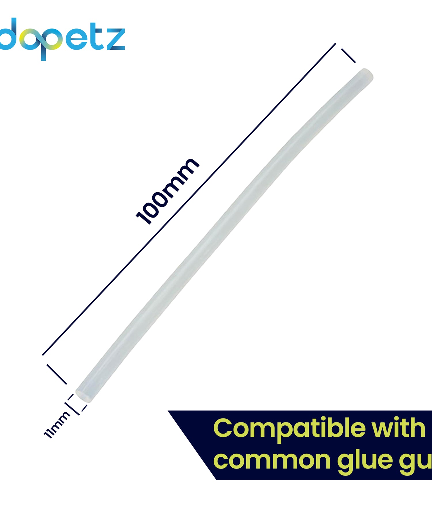 Glue Sticks Hot Melt Long Length for Glue Gun 11mm x 100mm Thick Sticks Pack Of 10