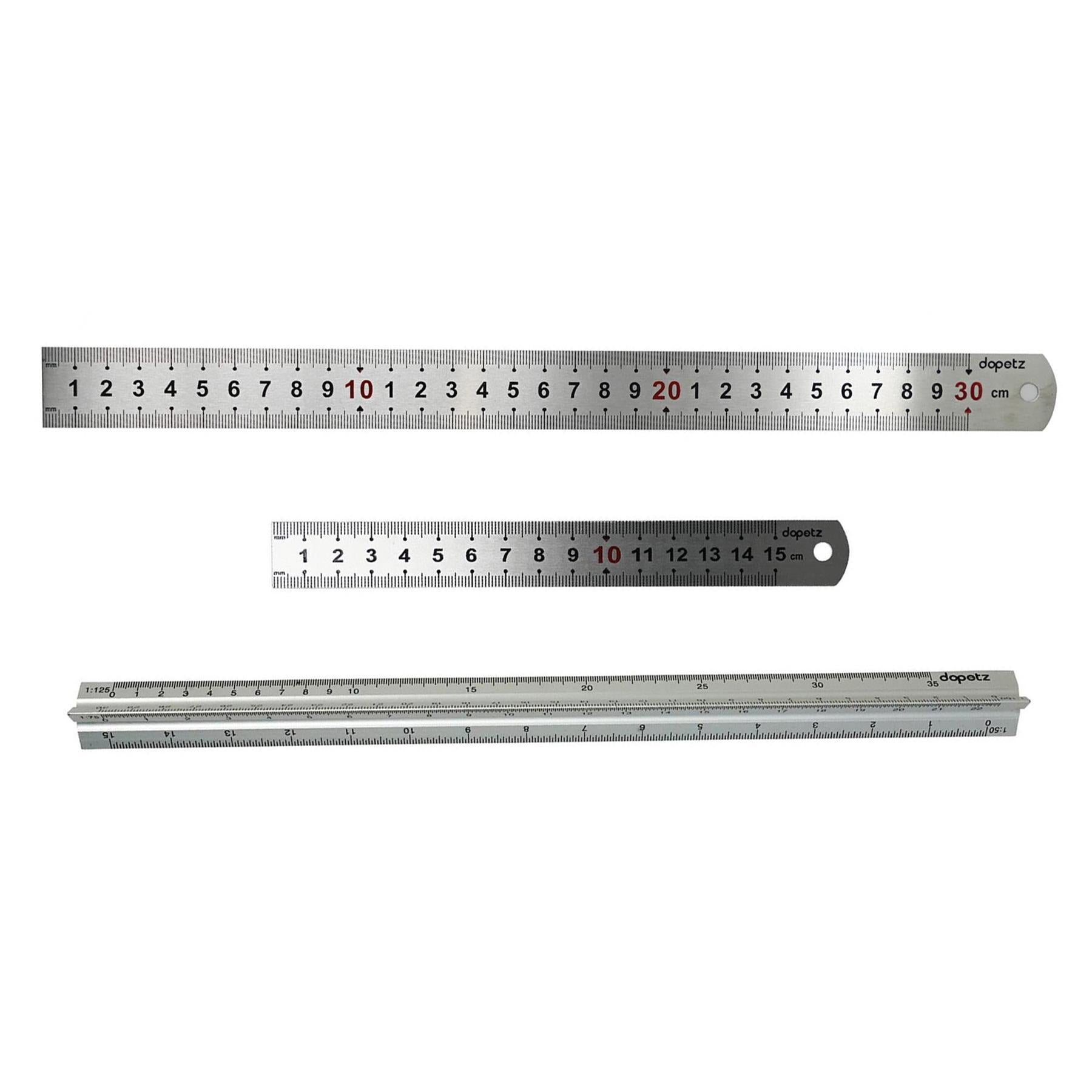 SCALE RULER Measure Rule Building Plans Stainless Steel 30cm By Dapetz