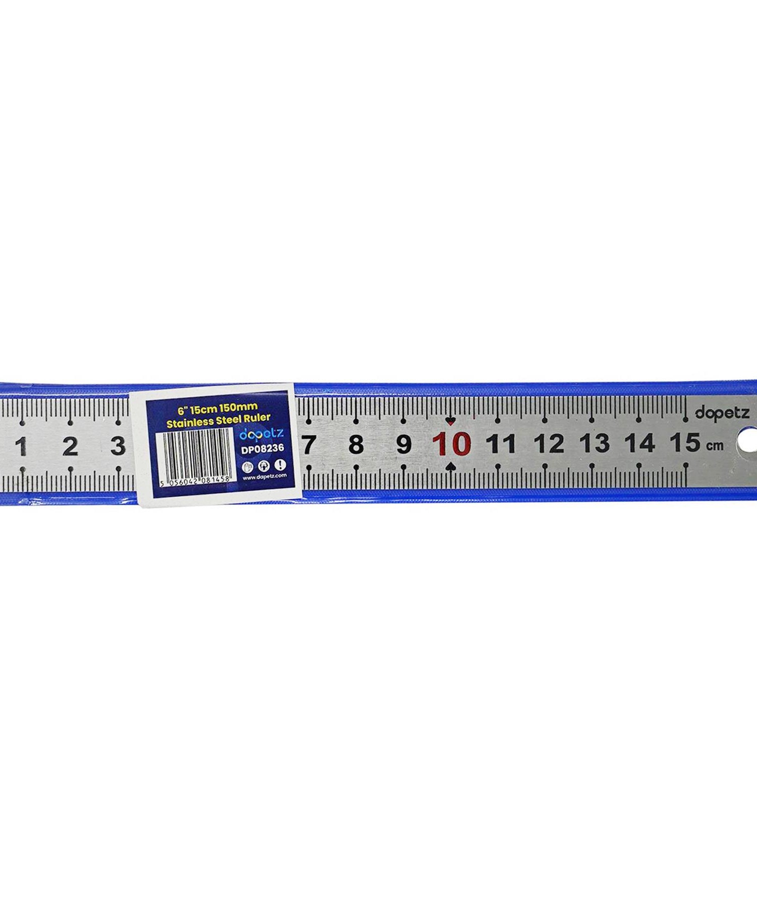6" 15cm 150mm Stainless Steel Ruler Metal Rule Metric Imperial