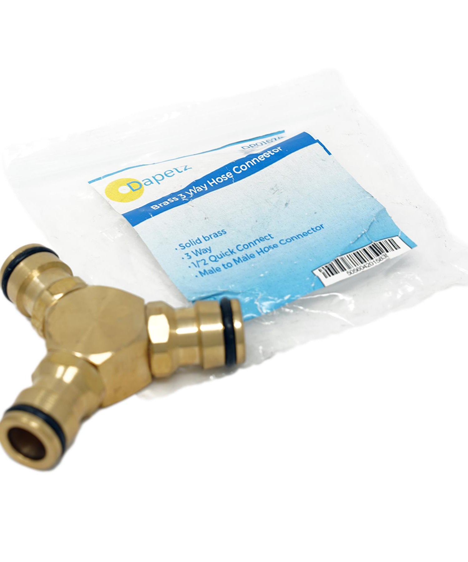 3 Way Hose Quick Connector 1/2" Brass Male Solid Joiner | Garden Work Kit by Dapetz