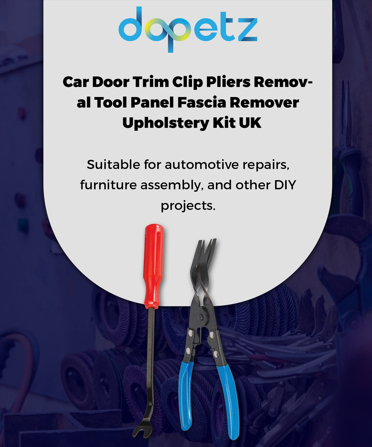 Car Door Upholstery Remover & Trim Clip Removal Pliers Tool Spring Loaded by Daptez