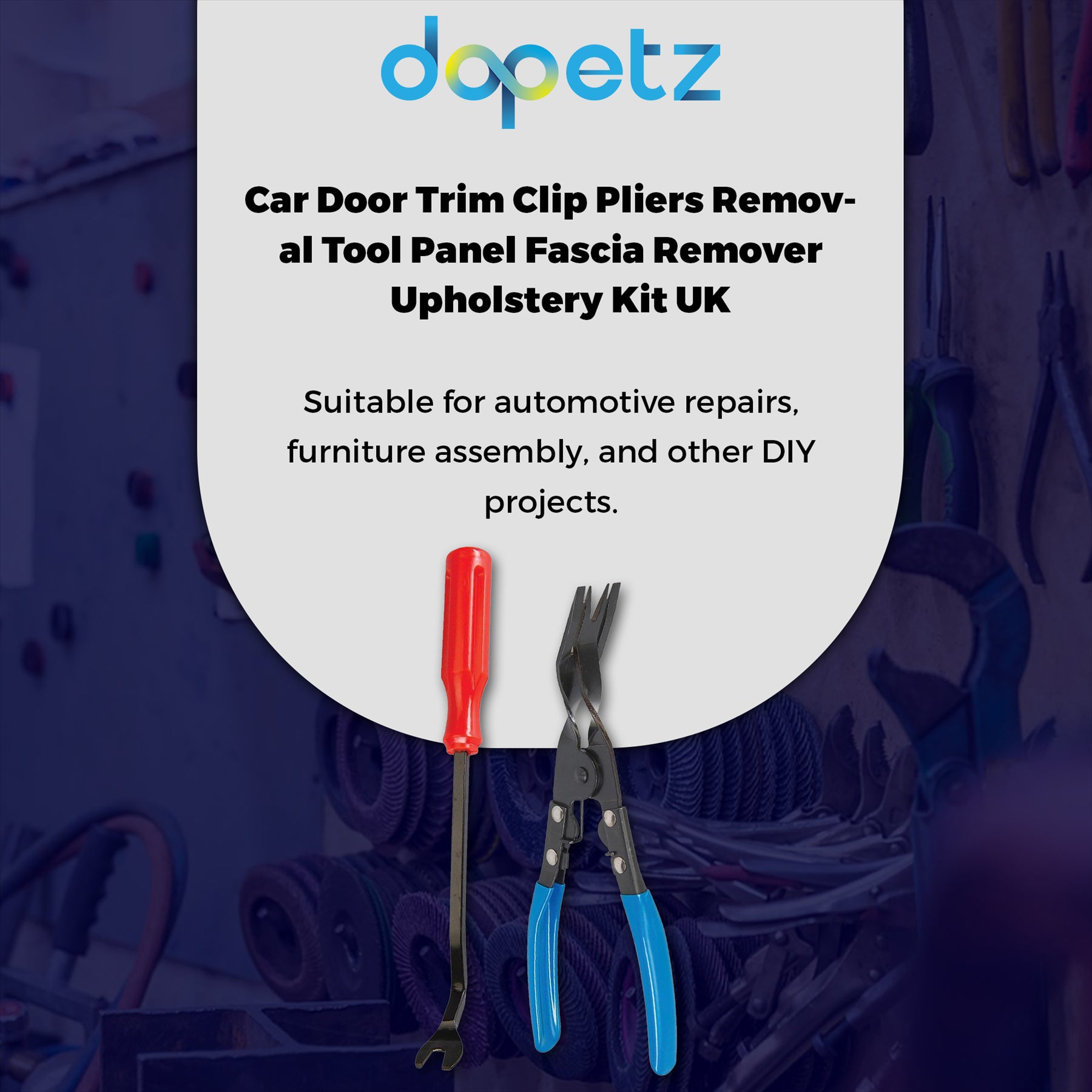 Car Door Upholstery Remover & Trim Clip Removal Pliers Tool Spring Loaded by Daptez