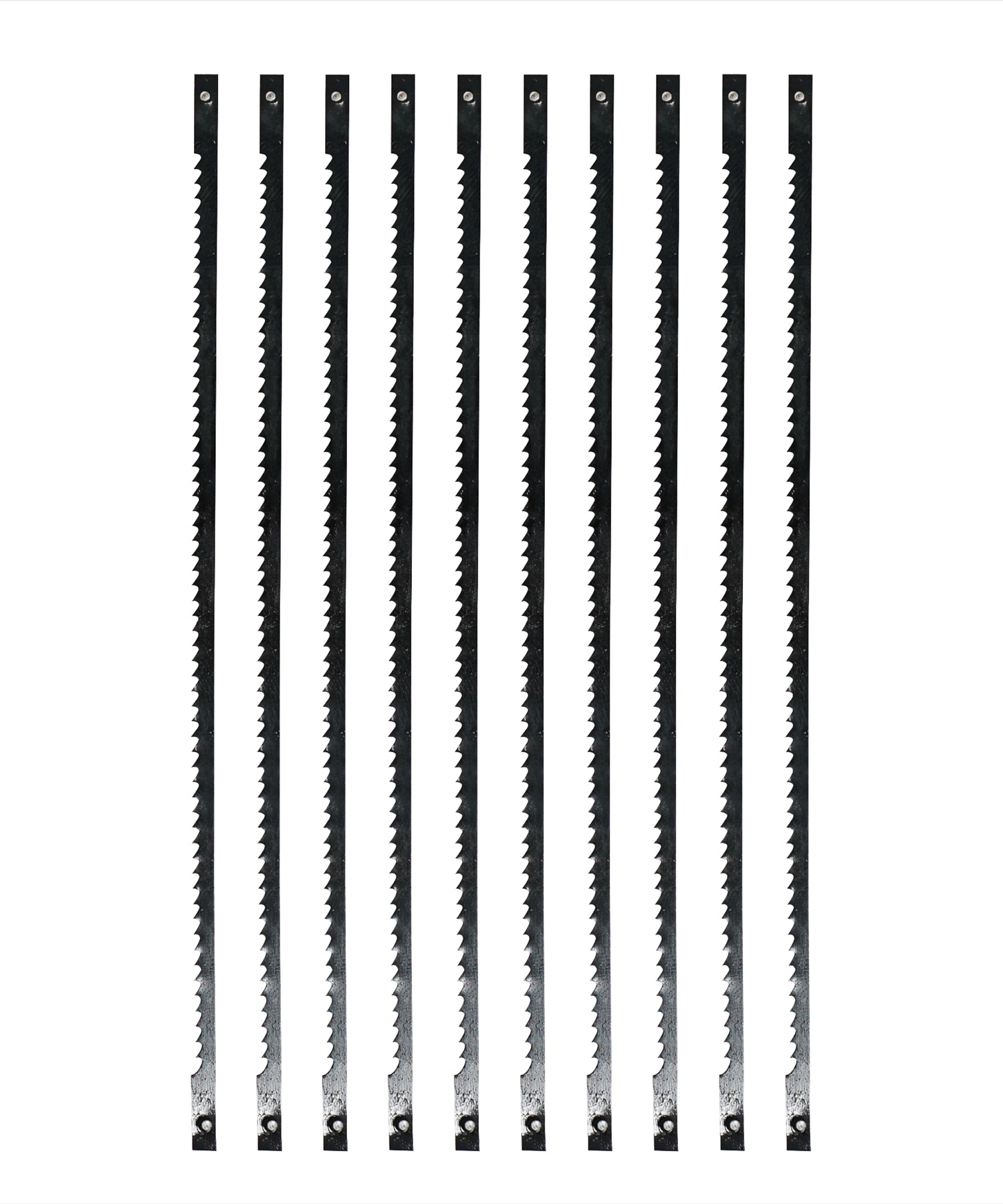 (Pack of 10) Scroll Saw Cutting Blades 21 TPI 130mm Long Pin by Dapetz