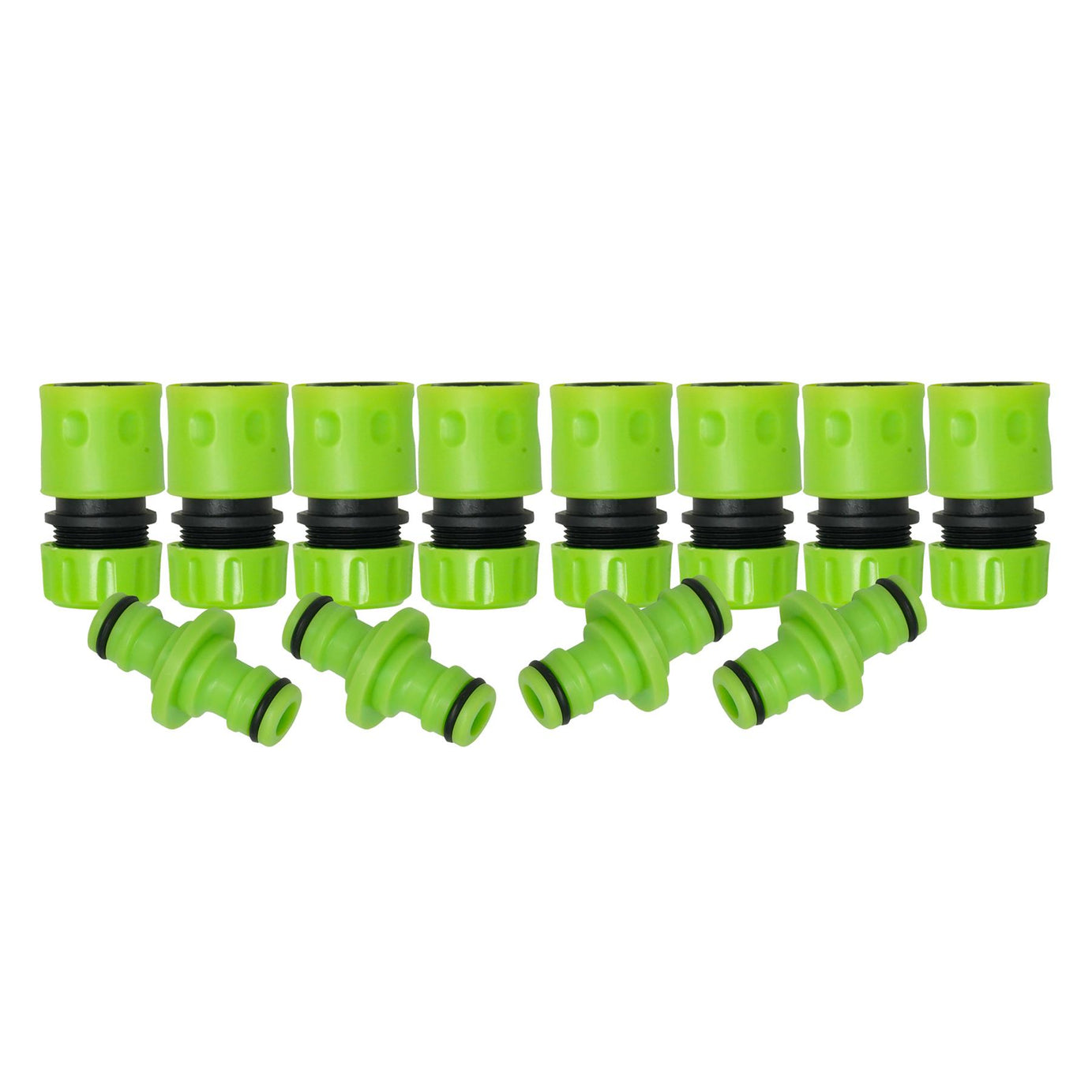 (4PCS)Double Male Hose Connectors & (8PCS) End Quick Connectors for Hose Pipe Fitting, By Dapetz