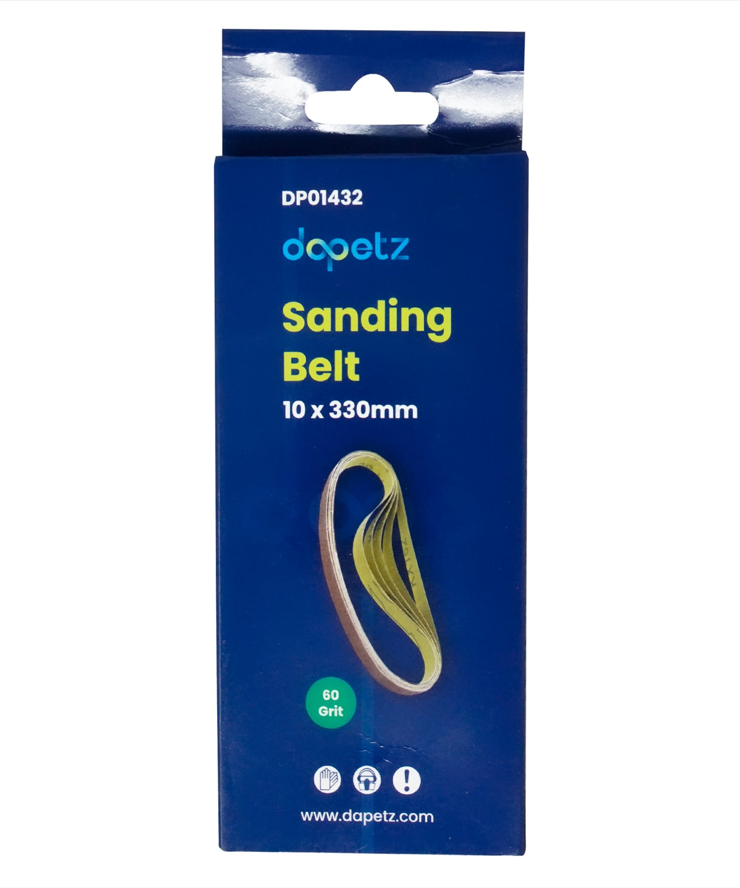 (Pack of 20) Sanding Belts 330mm x 10mm (60 Grit) Coarse Sander Sheets by Dapetz