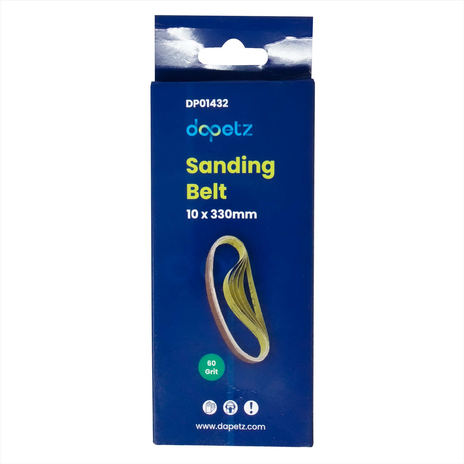 (Pack of 20) Sanding Belts 330mm x 10mm (60 Grit) Coarse Sander Sheets by Dapetz