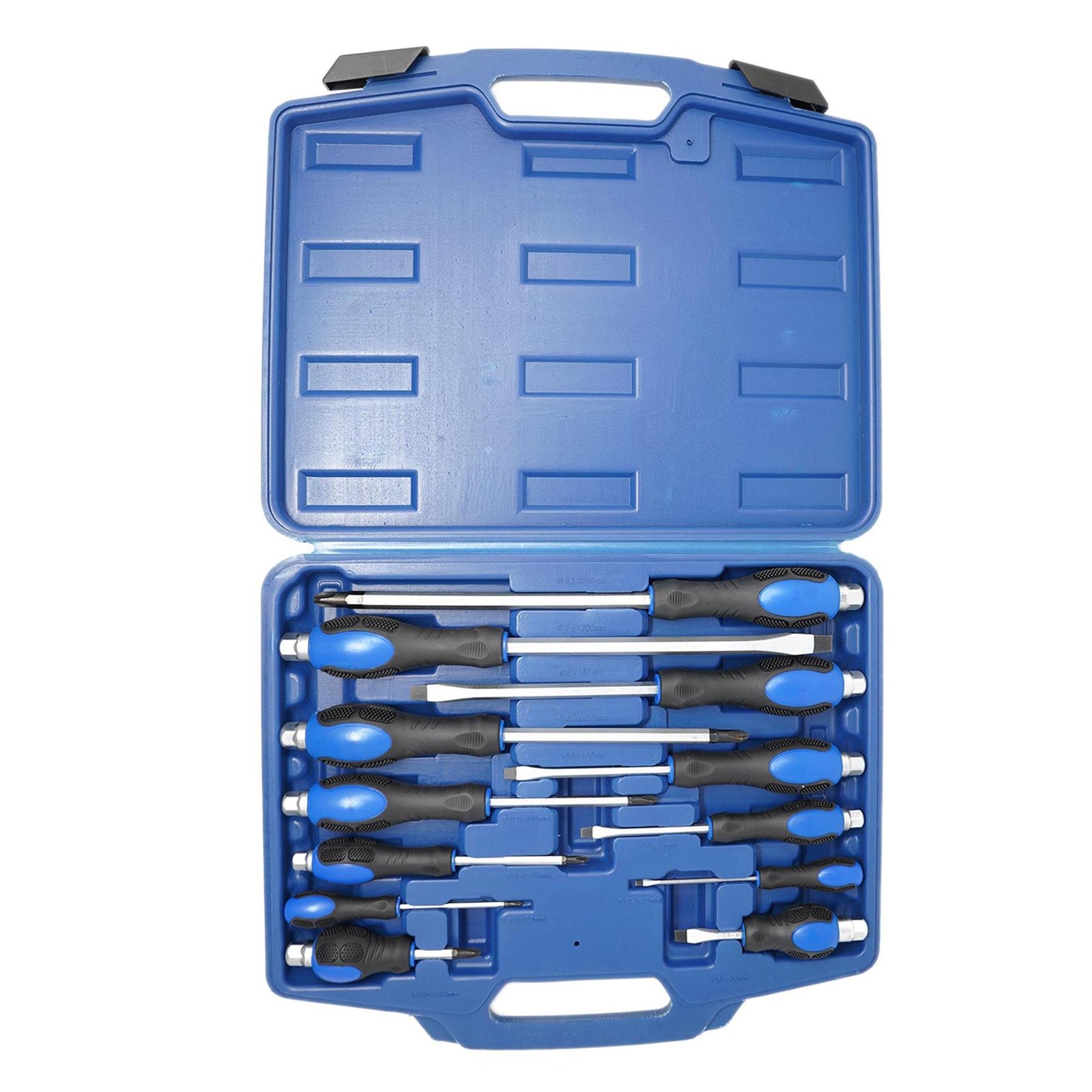 Dapetz Magnetic Screwdriver Set Cushion Grip Handle Flat & Cross Head (12 Pack)