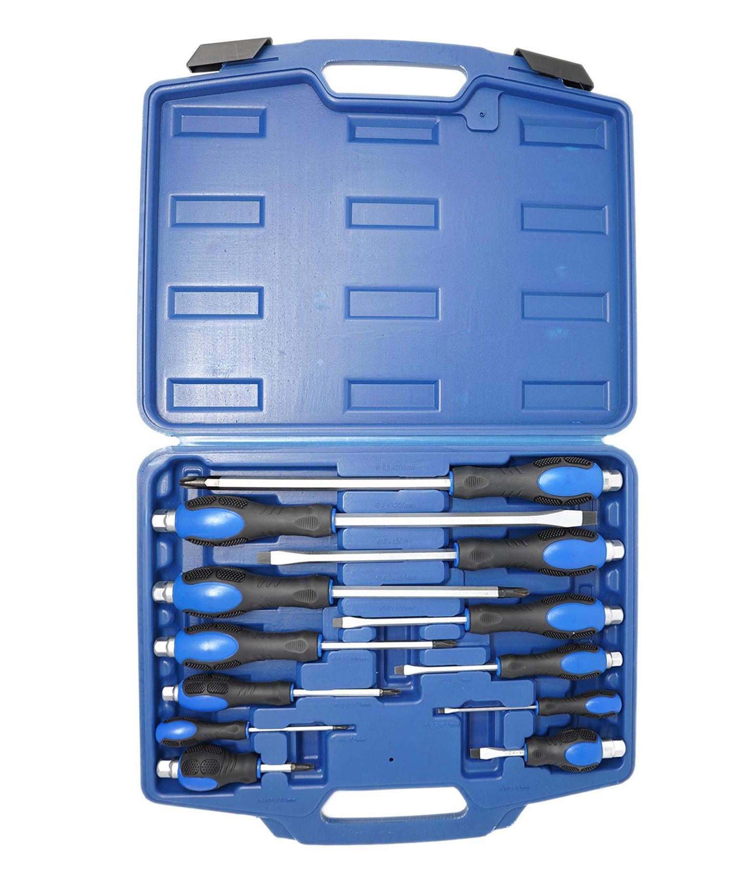 Dapetz Magnetic Screwdriver Set Cushion Grip Handle Flat & Cross Head (12 Pack)