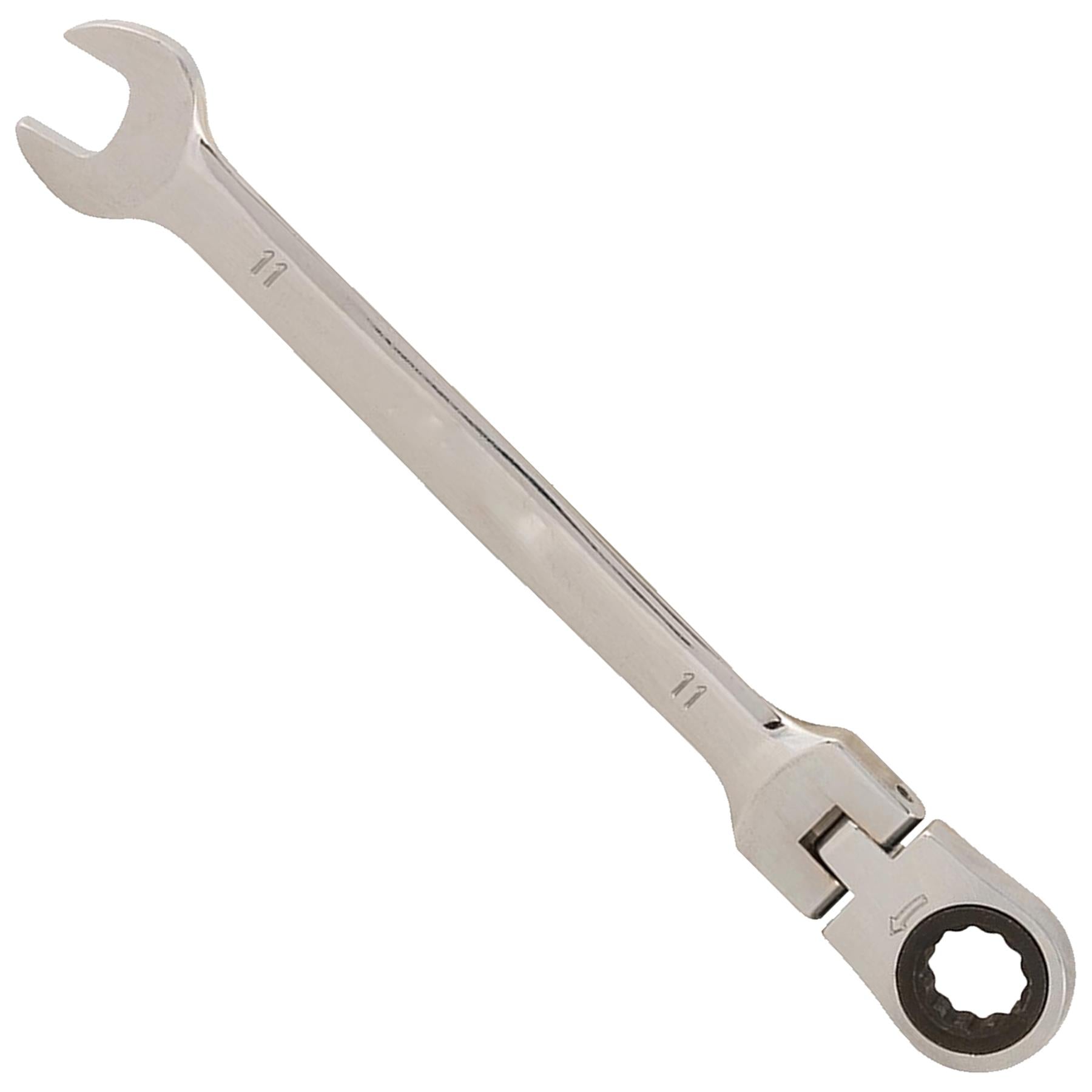 Flexible Head Ratchet Metric Spanner 11mm Open End & Ring Guaranteed By Dapetz