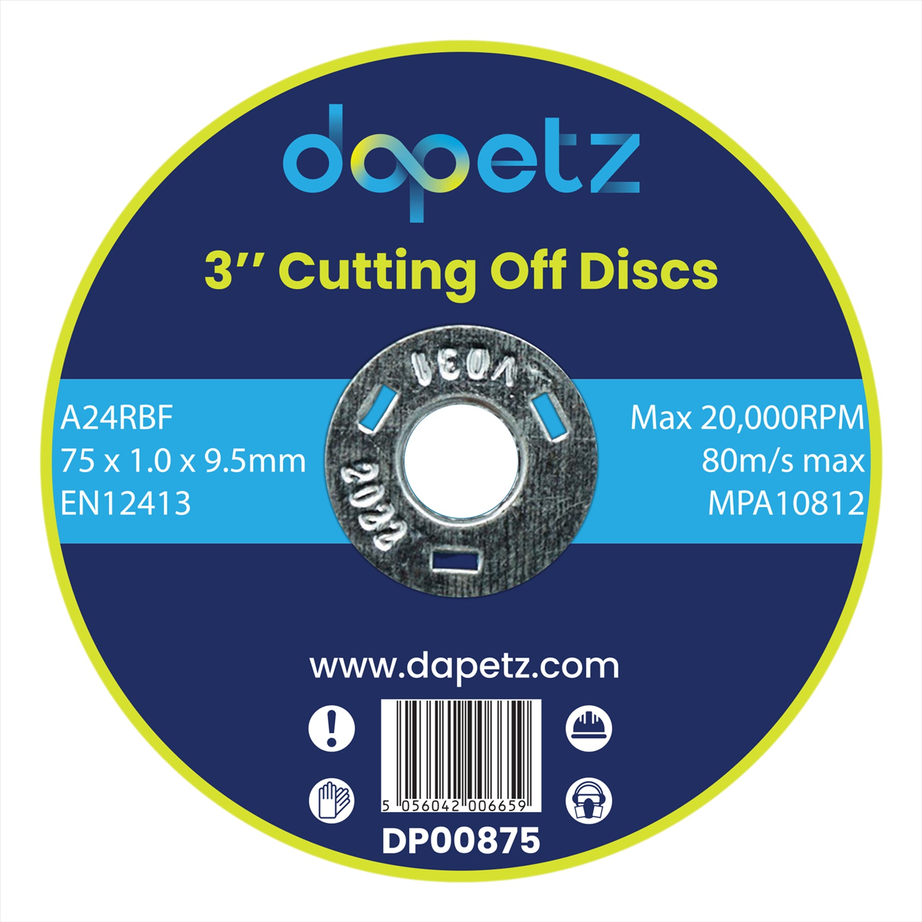(Pack of 10) Metal Cutting Discs 75mm Angle Grinder Disc Stainless Steel by Dapetz