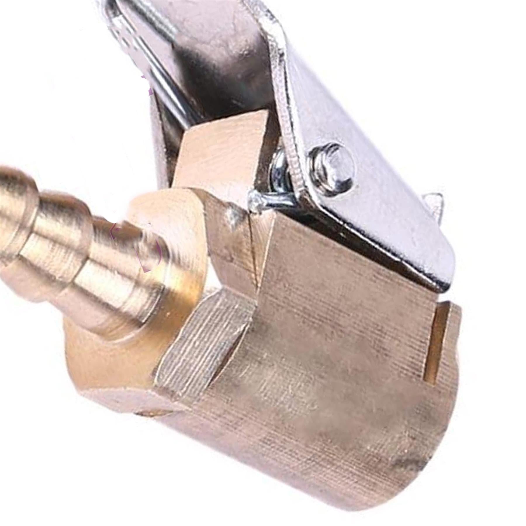 Brass 6mm Car Tyre Inflator Valve Connector Air Chuck Tire Clip Lock-on by Daptez