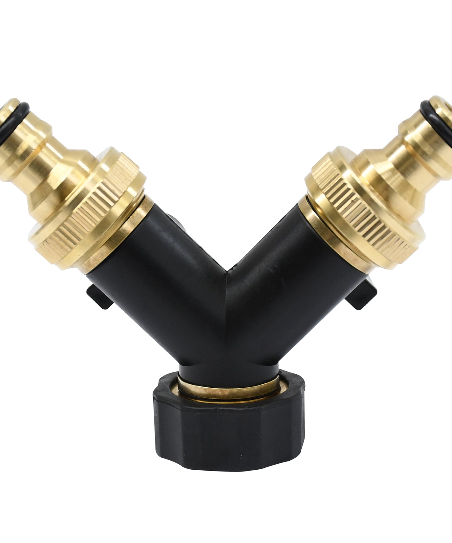 2-Way Hose Connector Splitter 3/4" Brass Double Garden Tap Adapter | Strong Metal by Dapetz