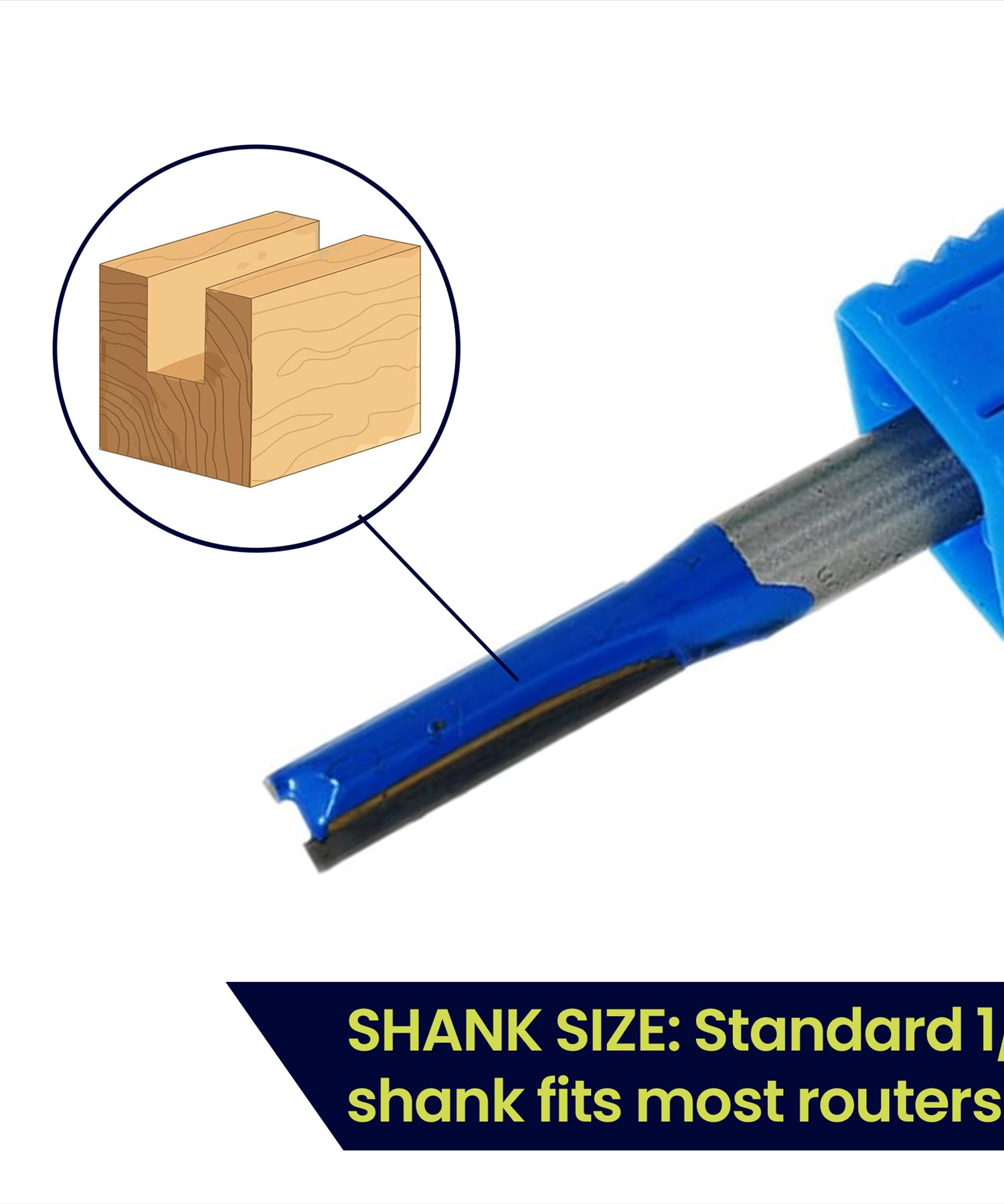 Straight 2 Flute Router Bit Cutter 1/4" Shank Carbide TCT Groove Metric 6 x 20mm