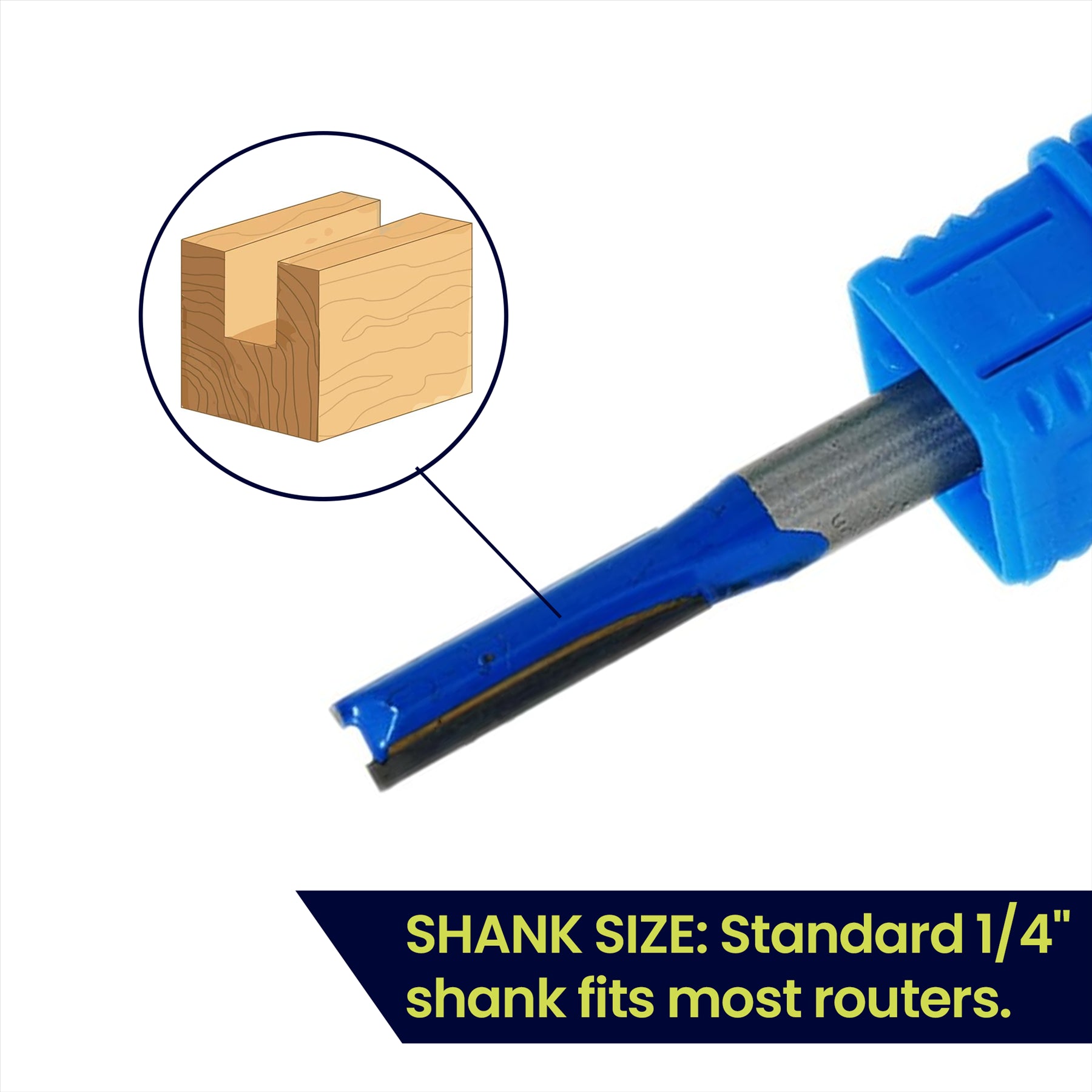 Straight 2 Flute Router Bit Cutter 1/4" Shank Carbide TCT Groove Metric 6 x 20mm